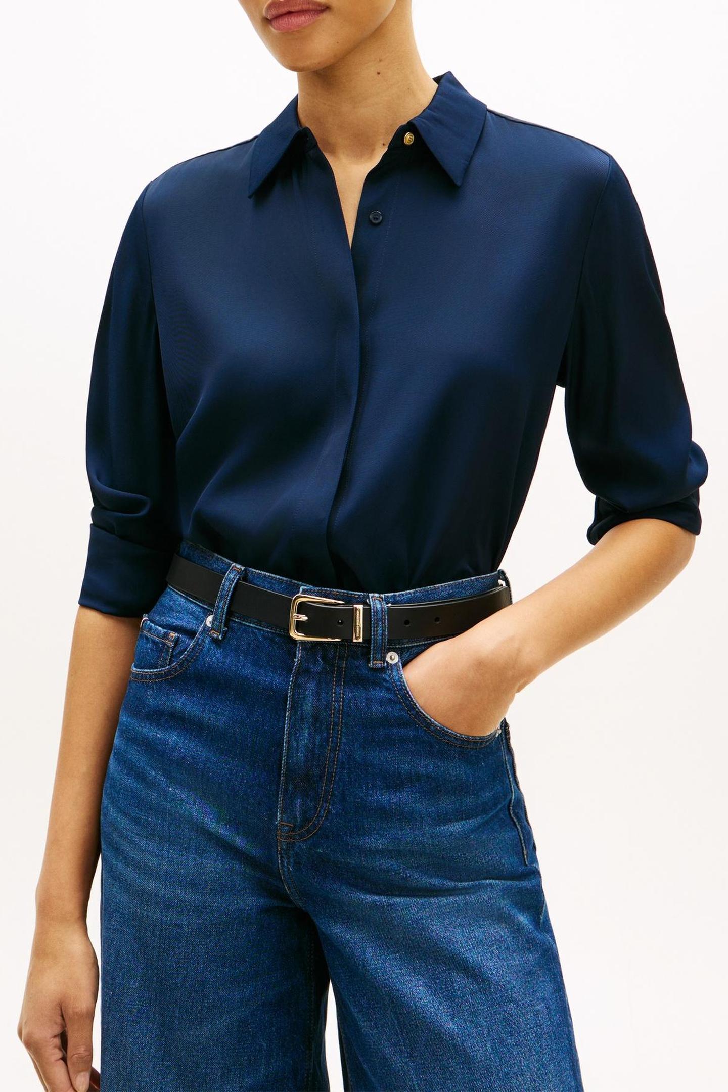 VIS TWILL BUTTON UP DARK NIGHT NAVY 2
