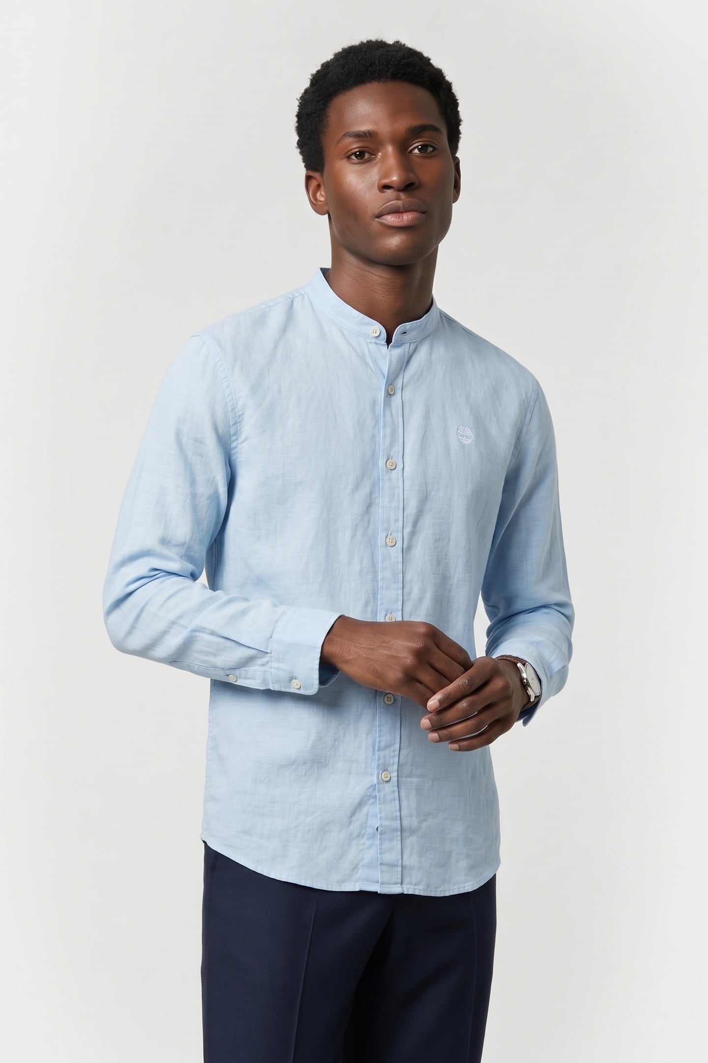 COTTON/LINEN KOREAN LS SHIRT SKYWAY 2