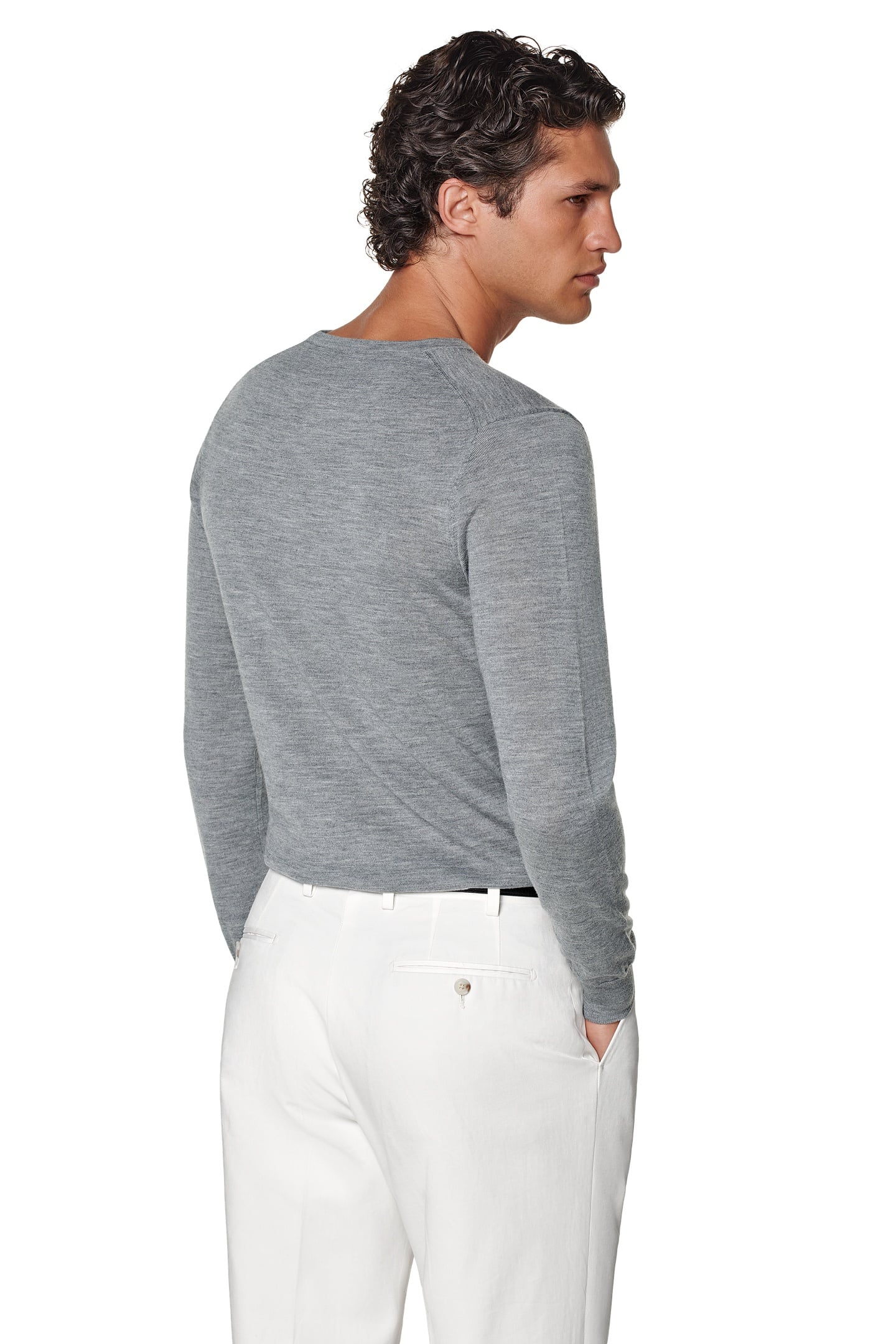 V-NECK MERINO CREW AND V NECK GREY 4