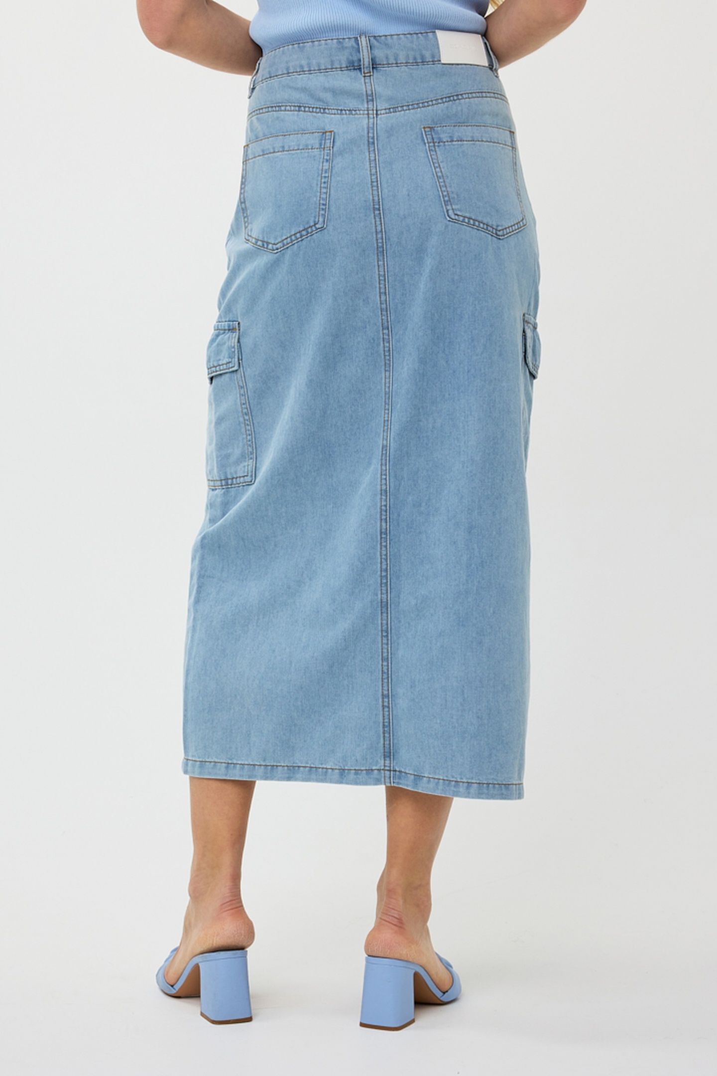 SKIRT CARGO MIDI JEANS BLUE 4