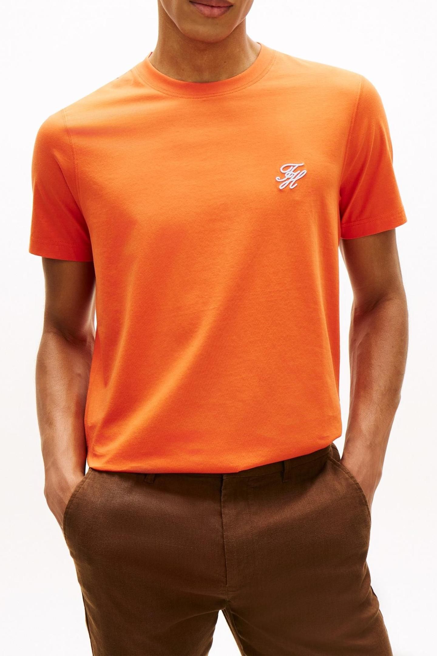 SCRIPT MONOGRAM T-SHIRT BRILLIANT ORANGE 2