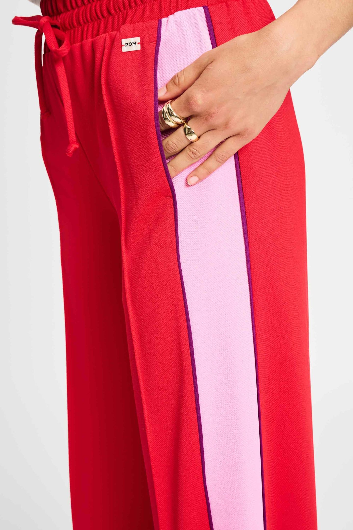 PANTS - COLOURBLOCK CHILI RED 5