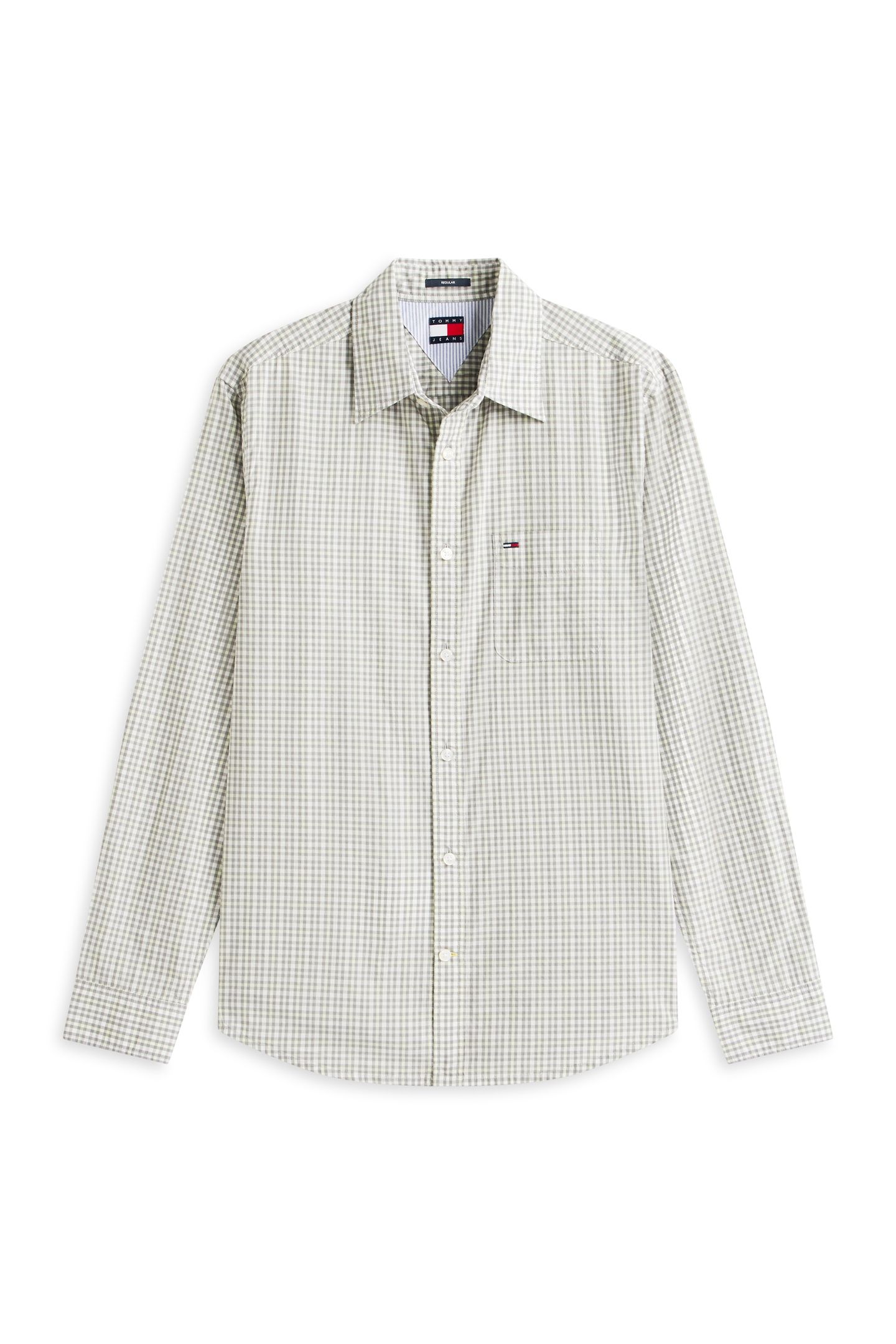 TJM REGULAR CHECK POPLIN SHIRT ANCIENT WHITE CHECK 4