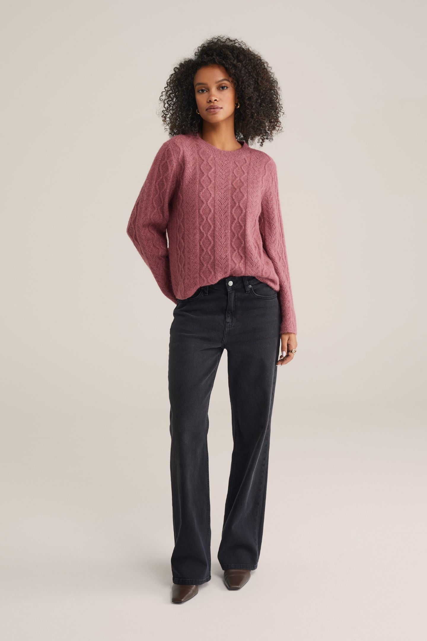 KNITTED PULLOVER OLD ROSE 2