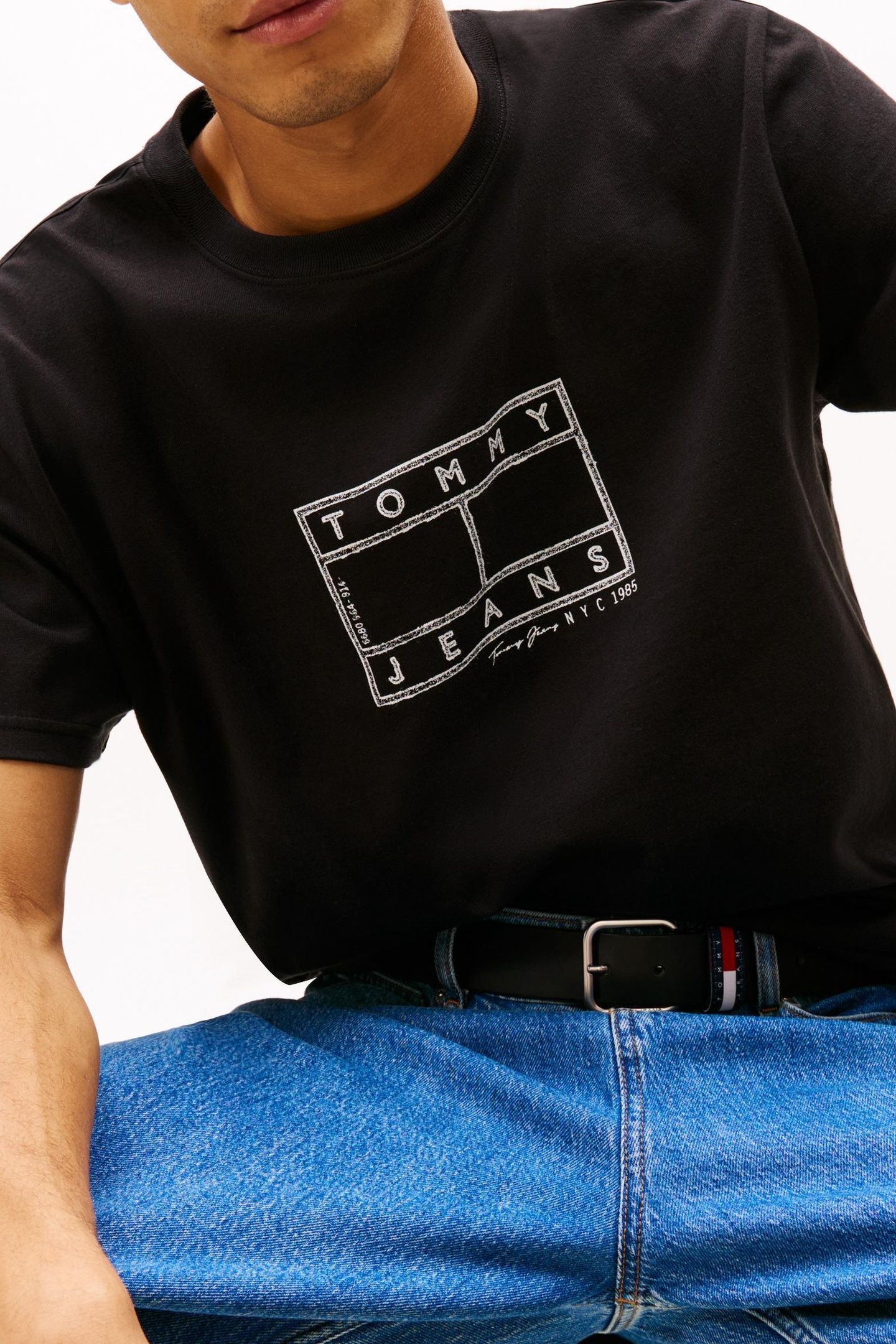 TJM REGULAR CENTER FLAG TEE BLACK 5