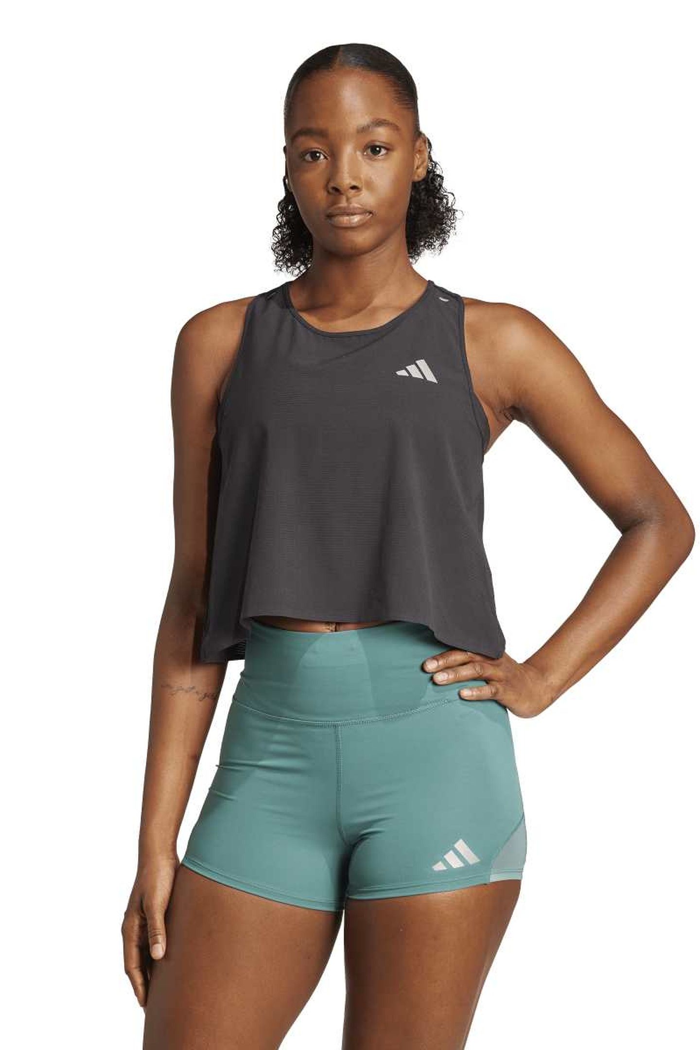 PERFORMANCE ADI365 RUNNING CLIMACOOL+ CROP TOP BLACK 1