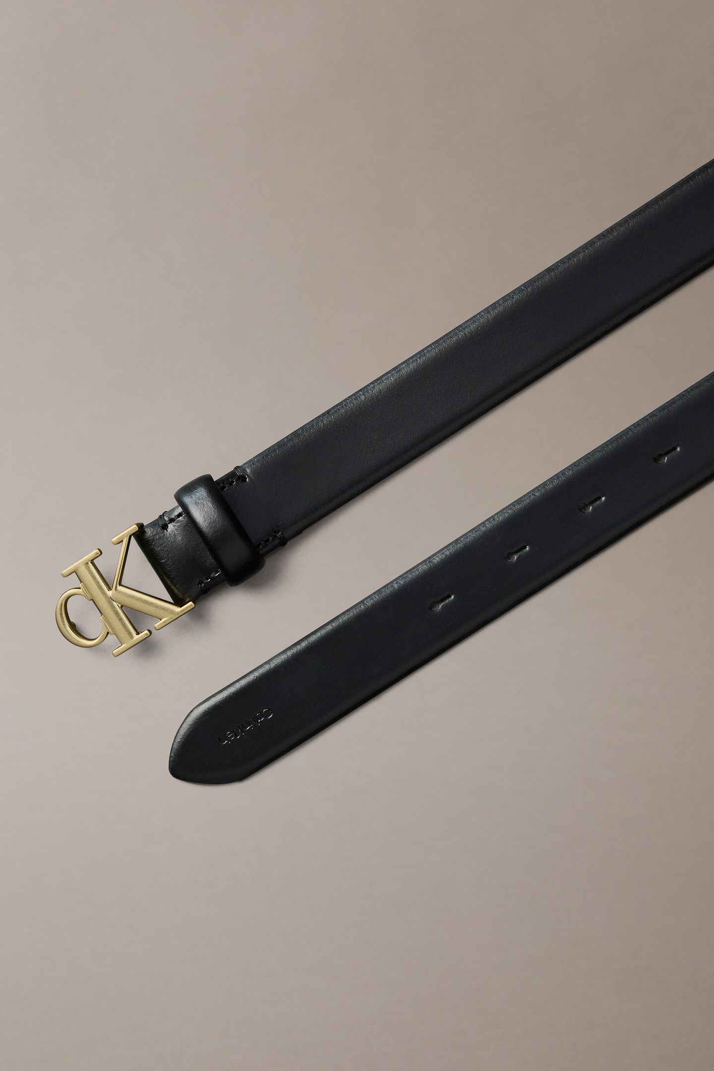 CK BUCKLE 30MM FIXED BELT BLACK/ANTIQUE LIGHT GOLD 3
