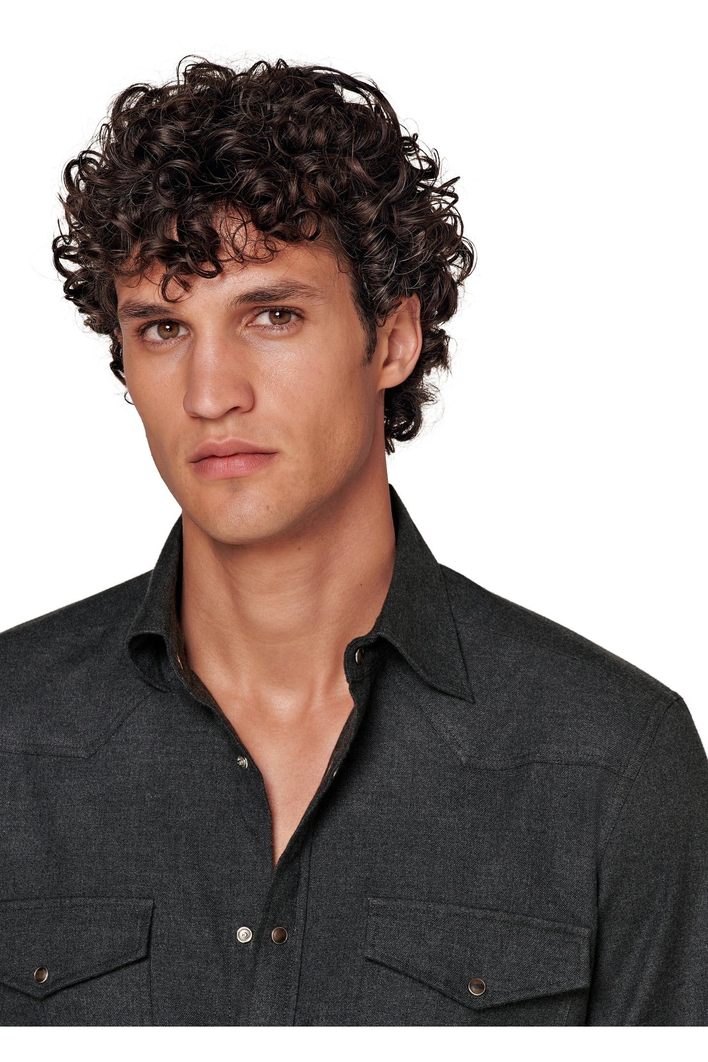 WESTERN FLANNEL CASUAL SHIRTS DARK GREY 10
