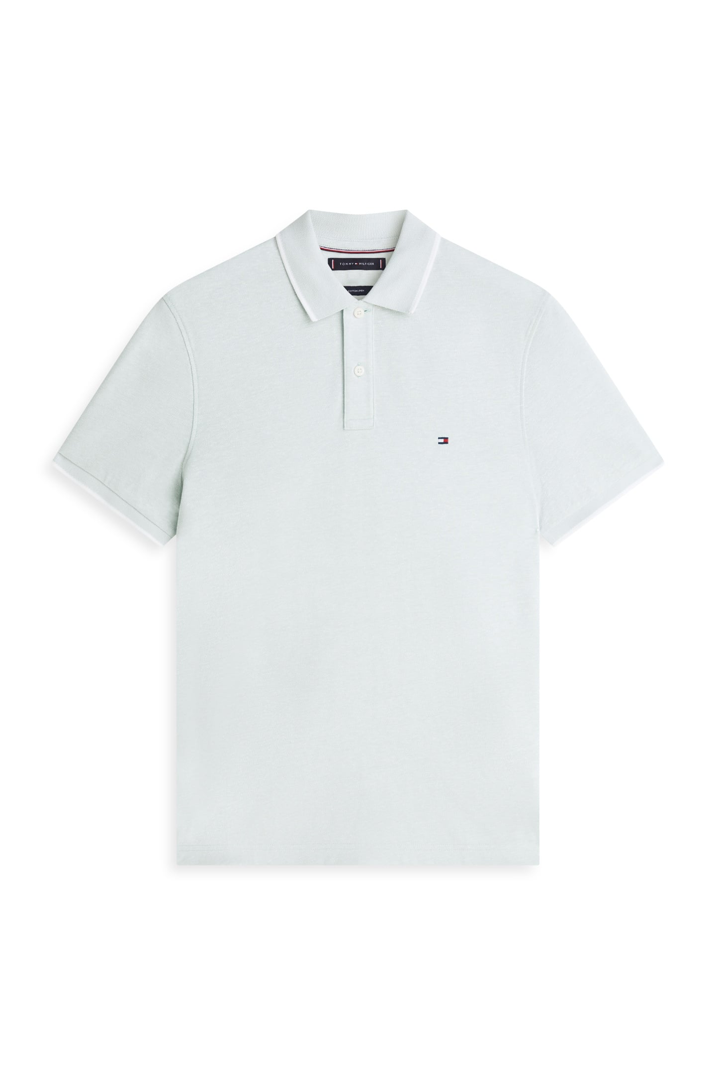 COTTON LINEN PIQUE POLO CRUSHED MINT 4