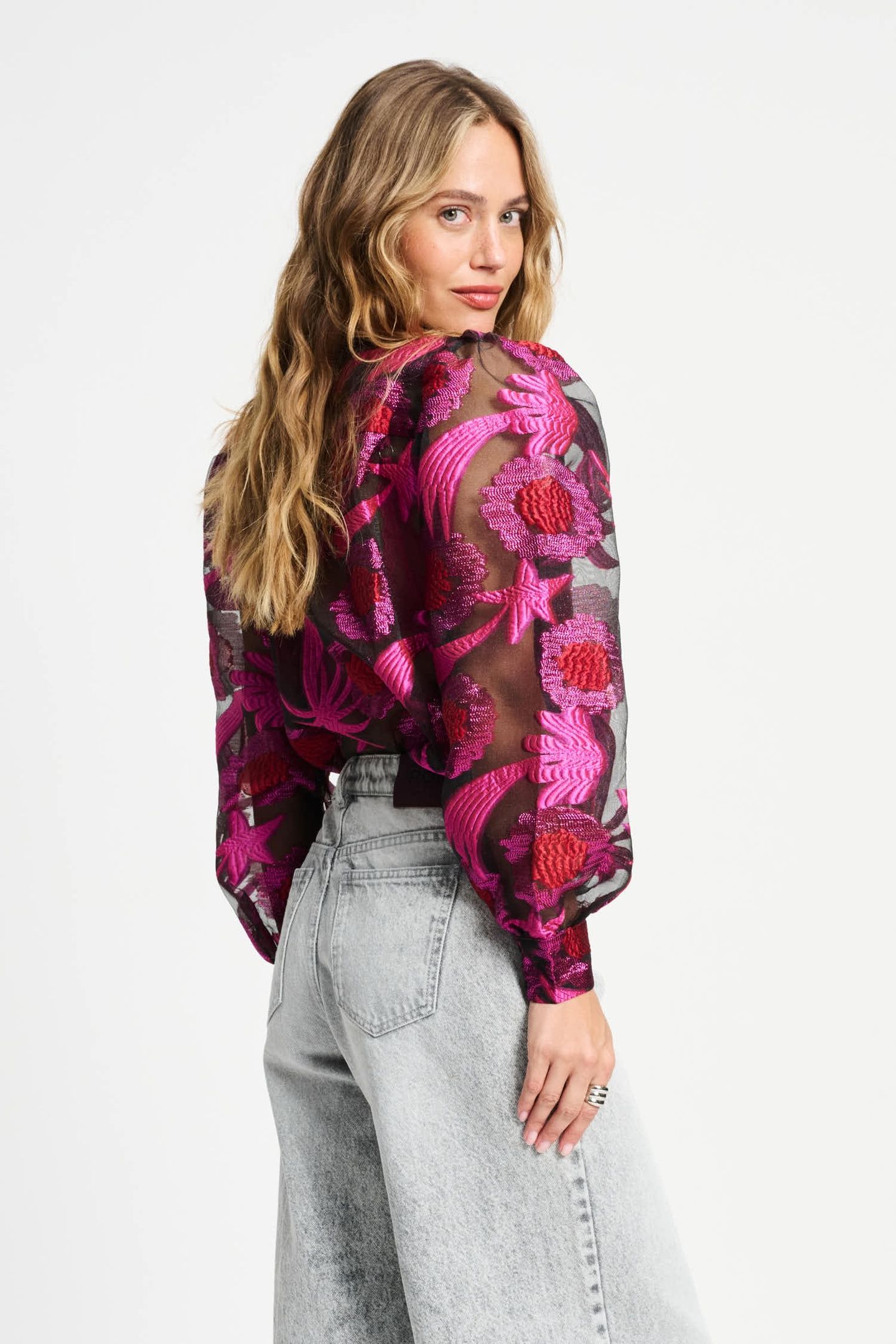 BLOUSE - SPLASHING FIREWORKS ORGANZA 4