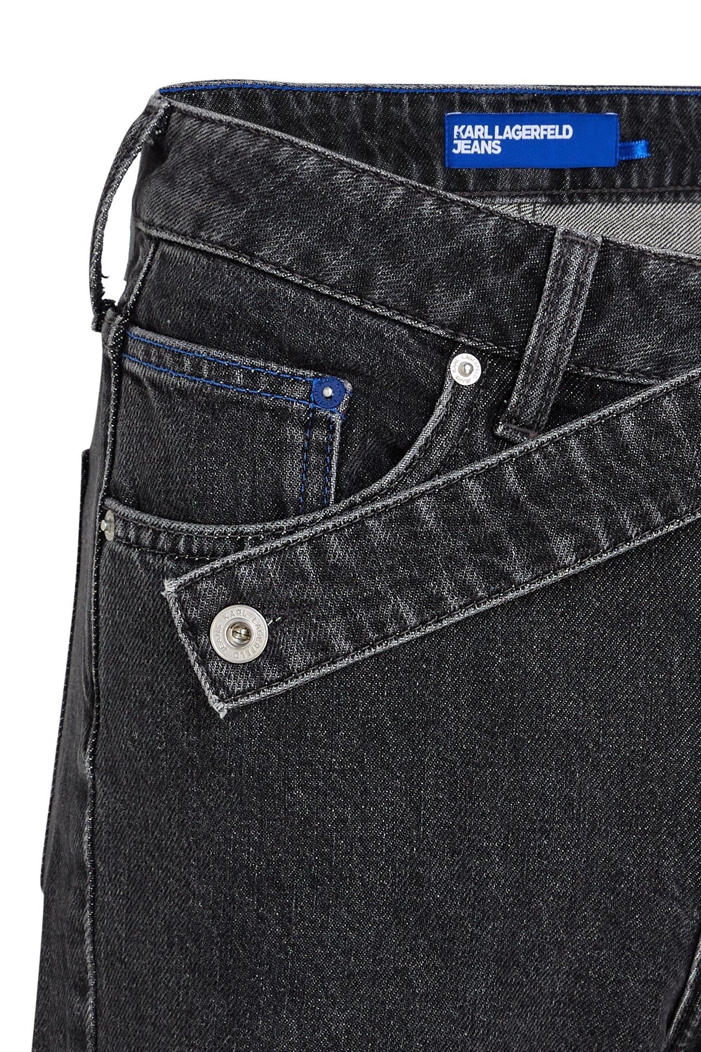 TAPERED WB DENIM SHORT STONE BLACK 5