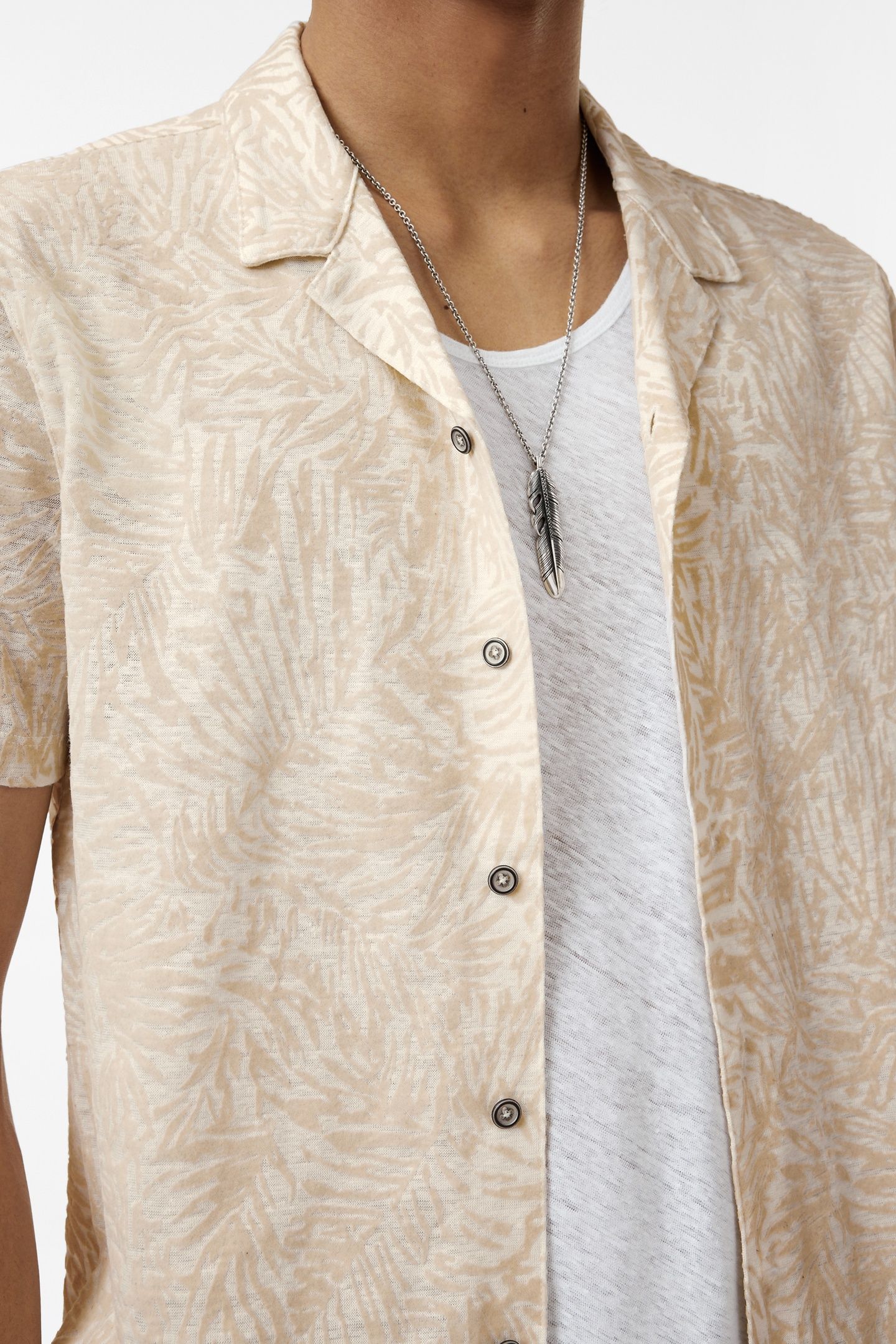MATERA EASY FIT SS CAMP COLLAR SHIRT WIT MARBLE 3