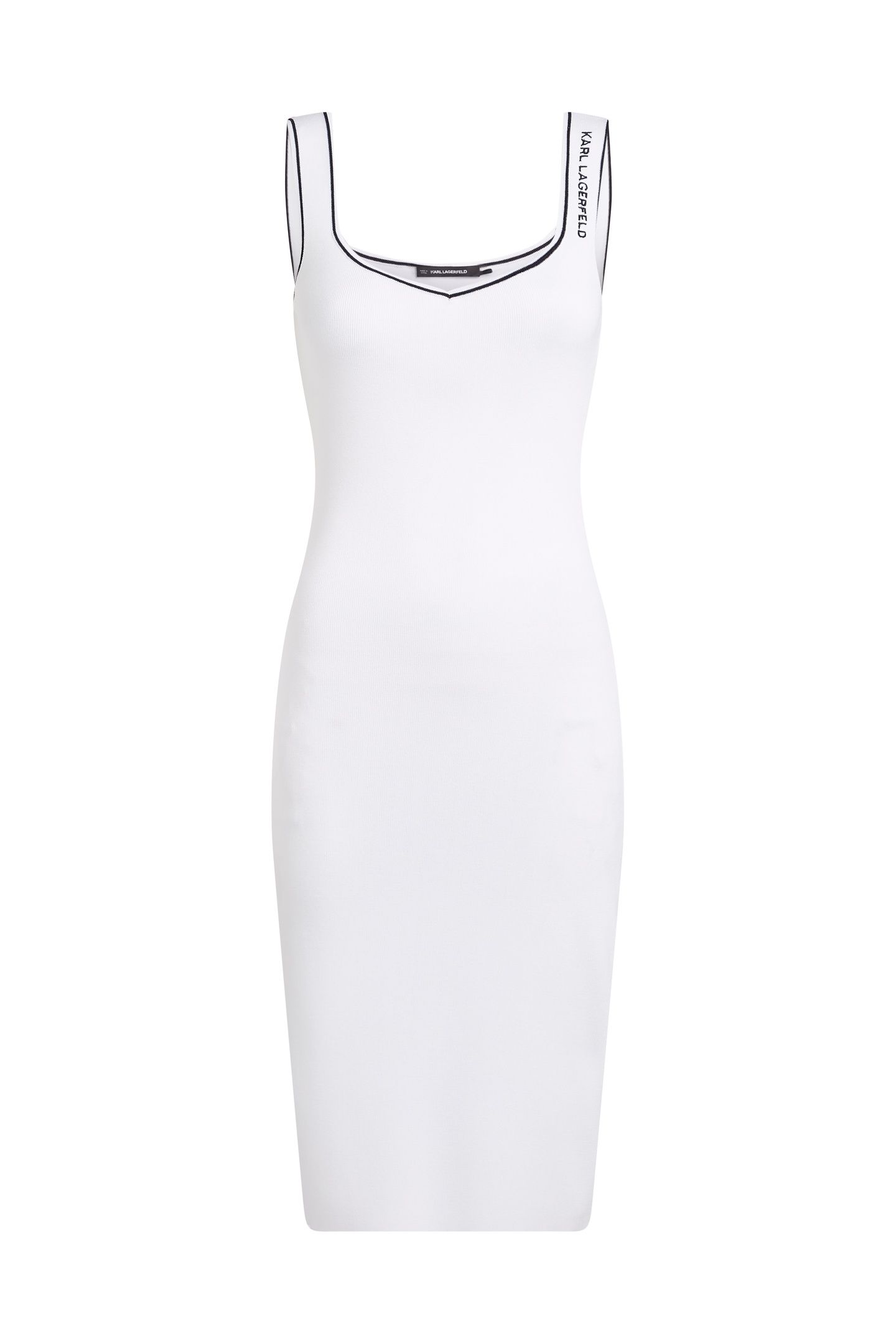 KNIT BODYCON DRESS WHITE 4