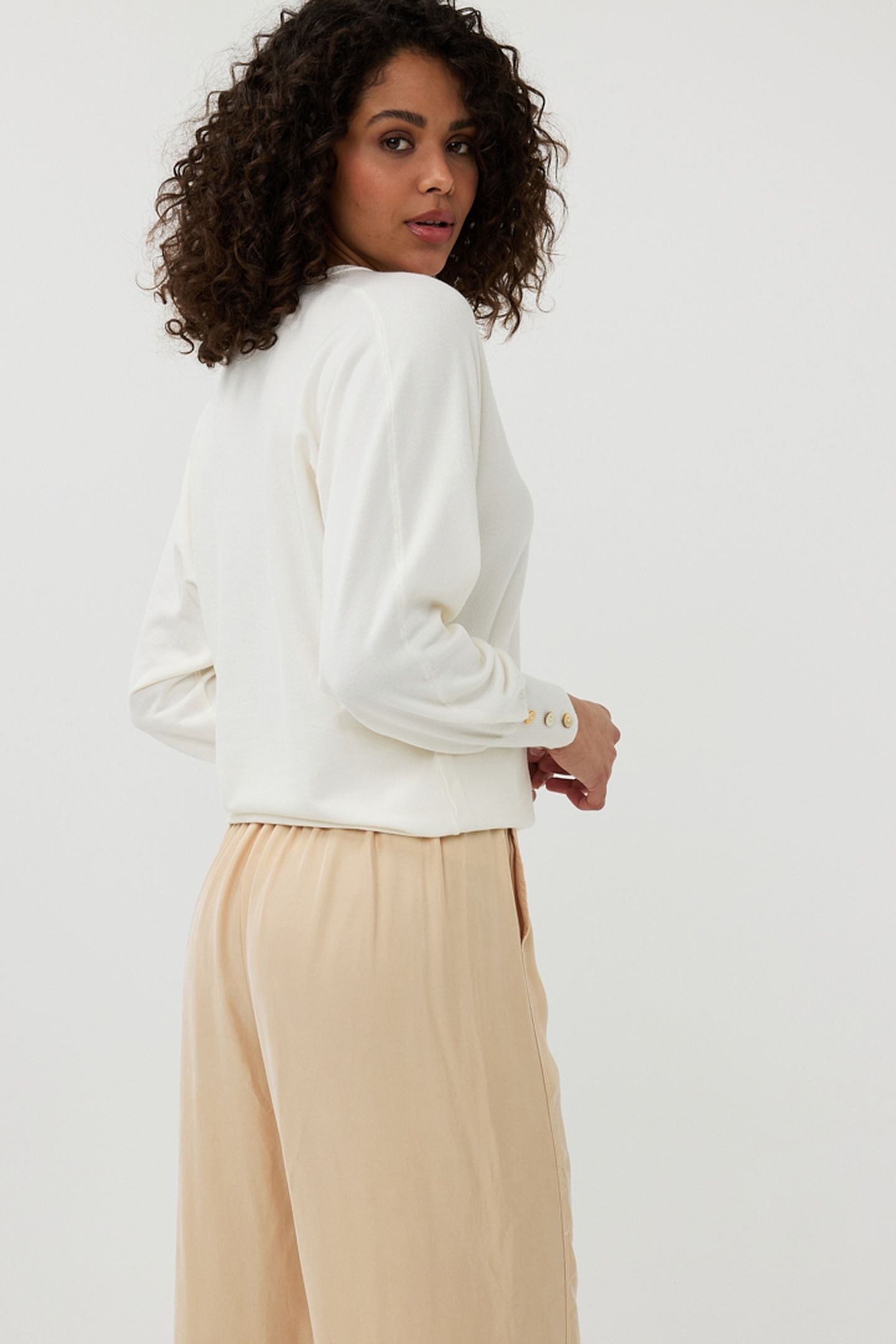 CARDIGAN BATWING BASIC KNIT OFF WHITE 3