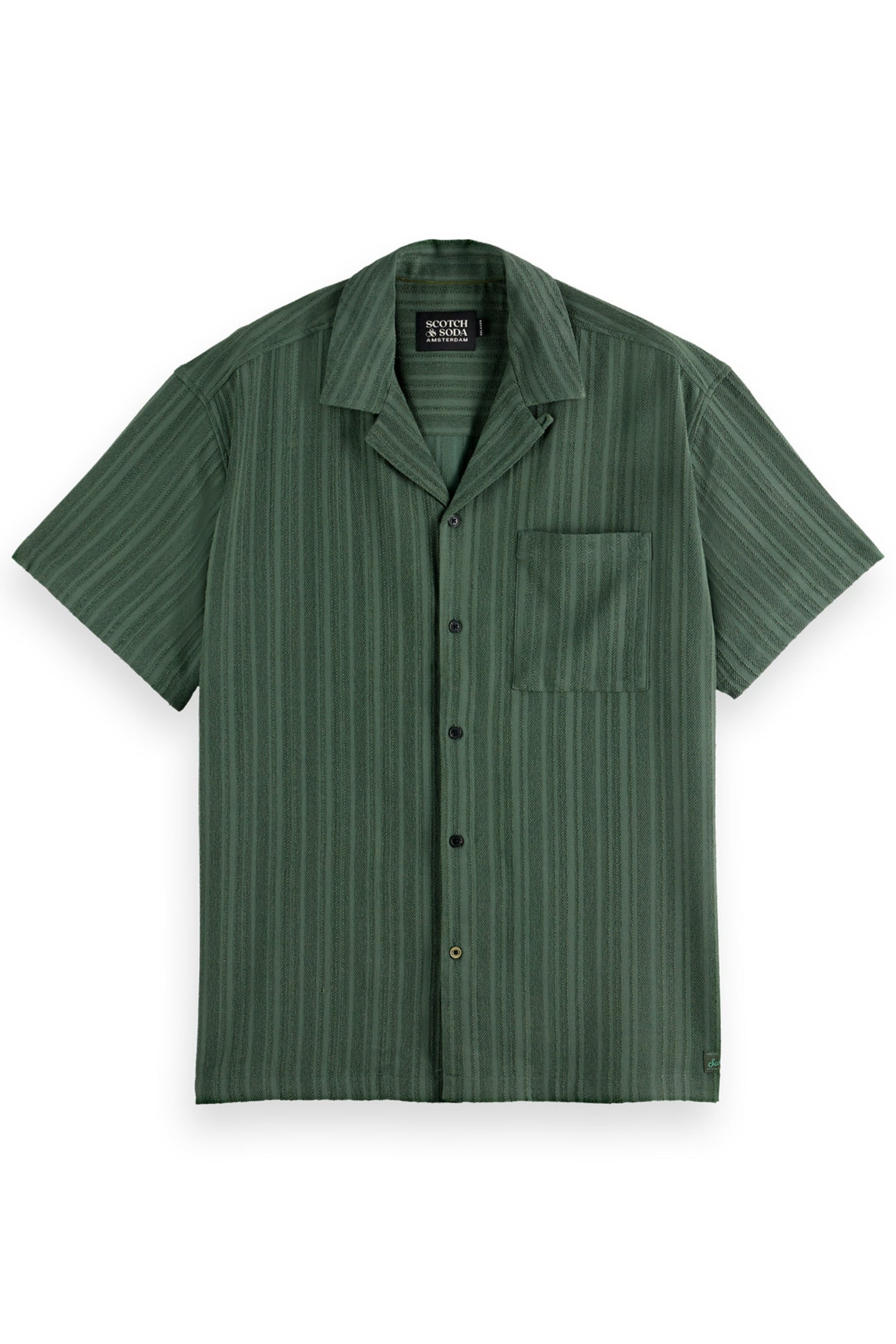 TONAL-STRIPED SHORT-SLEEVED SHIRT THYME 1