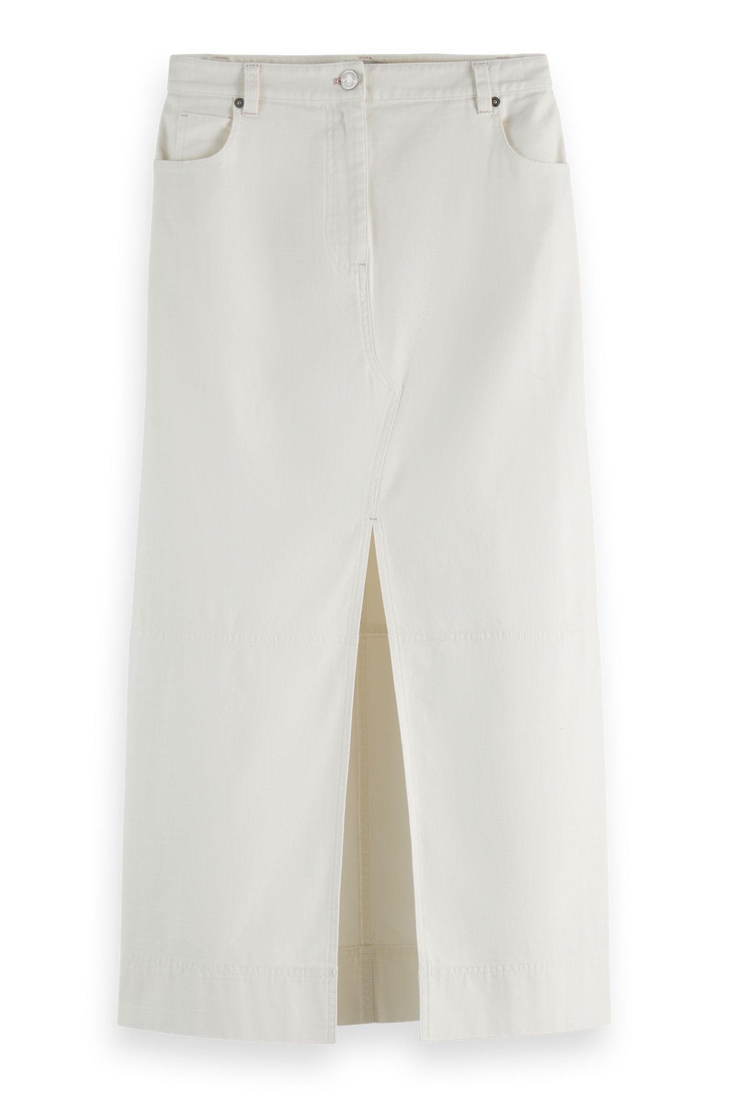 WORKWEAR MIDI SKIRT WITH FRONT SLIT EGGNOG 6