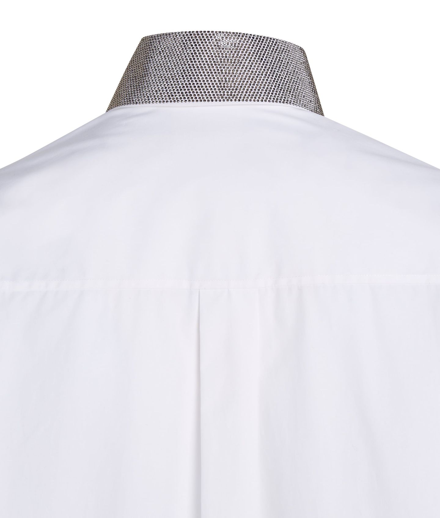 RHINESTONE COLLAR SHIRT WHITE 4