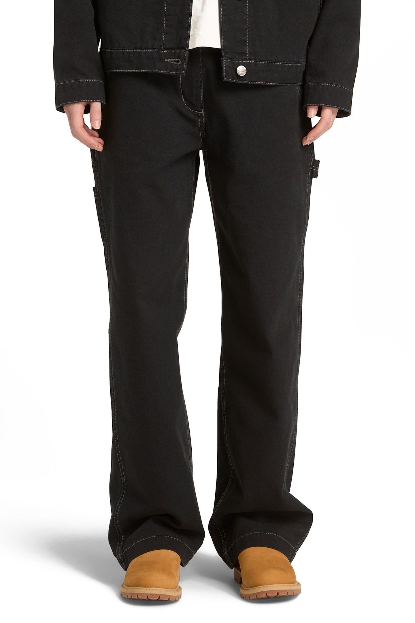 CANVAS STRAIGHT PANTS BLACK 2