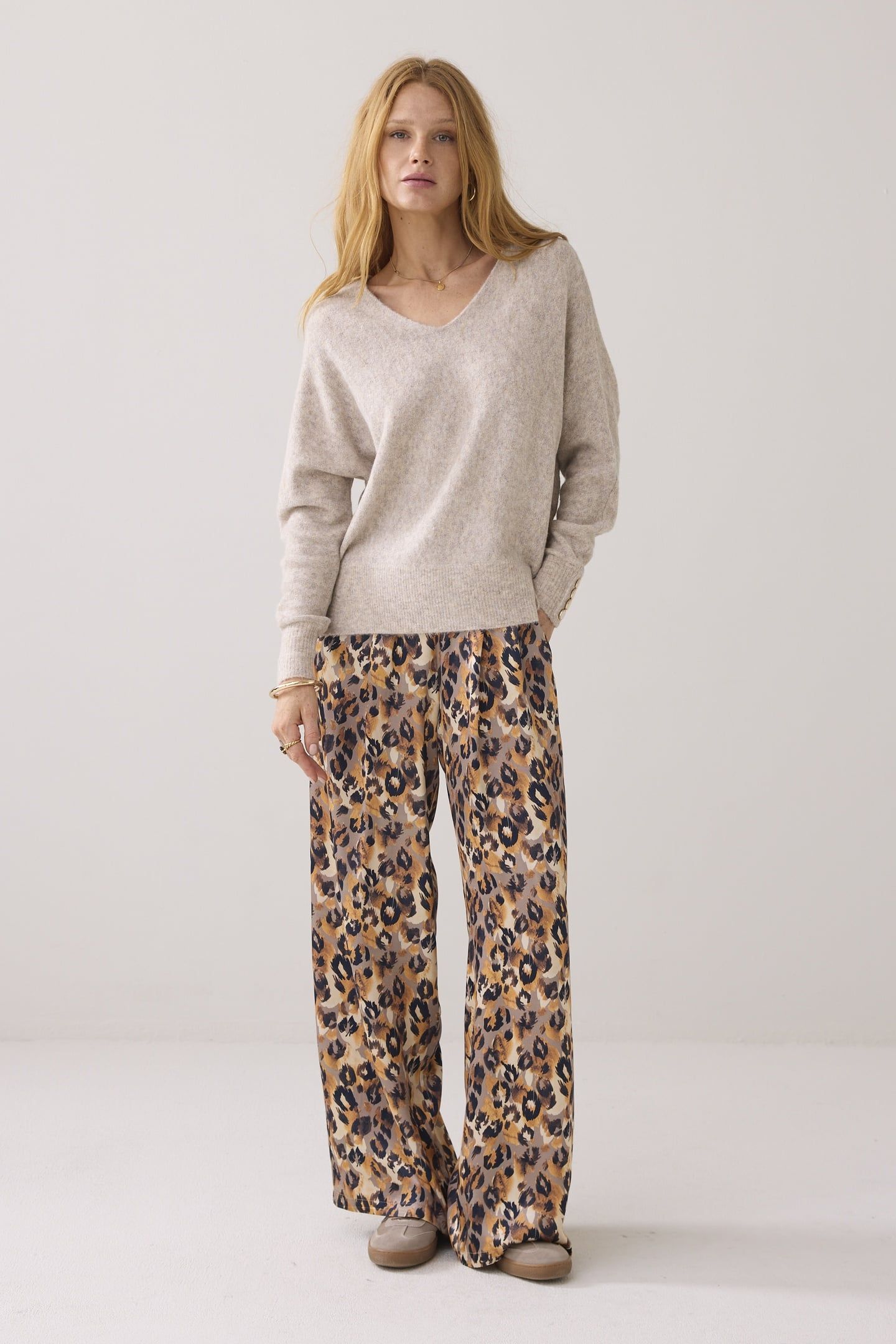 OVERSIZED SWEATER WOOL ELASTANE BLEND KNIT ASH 1