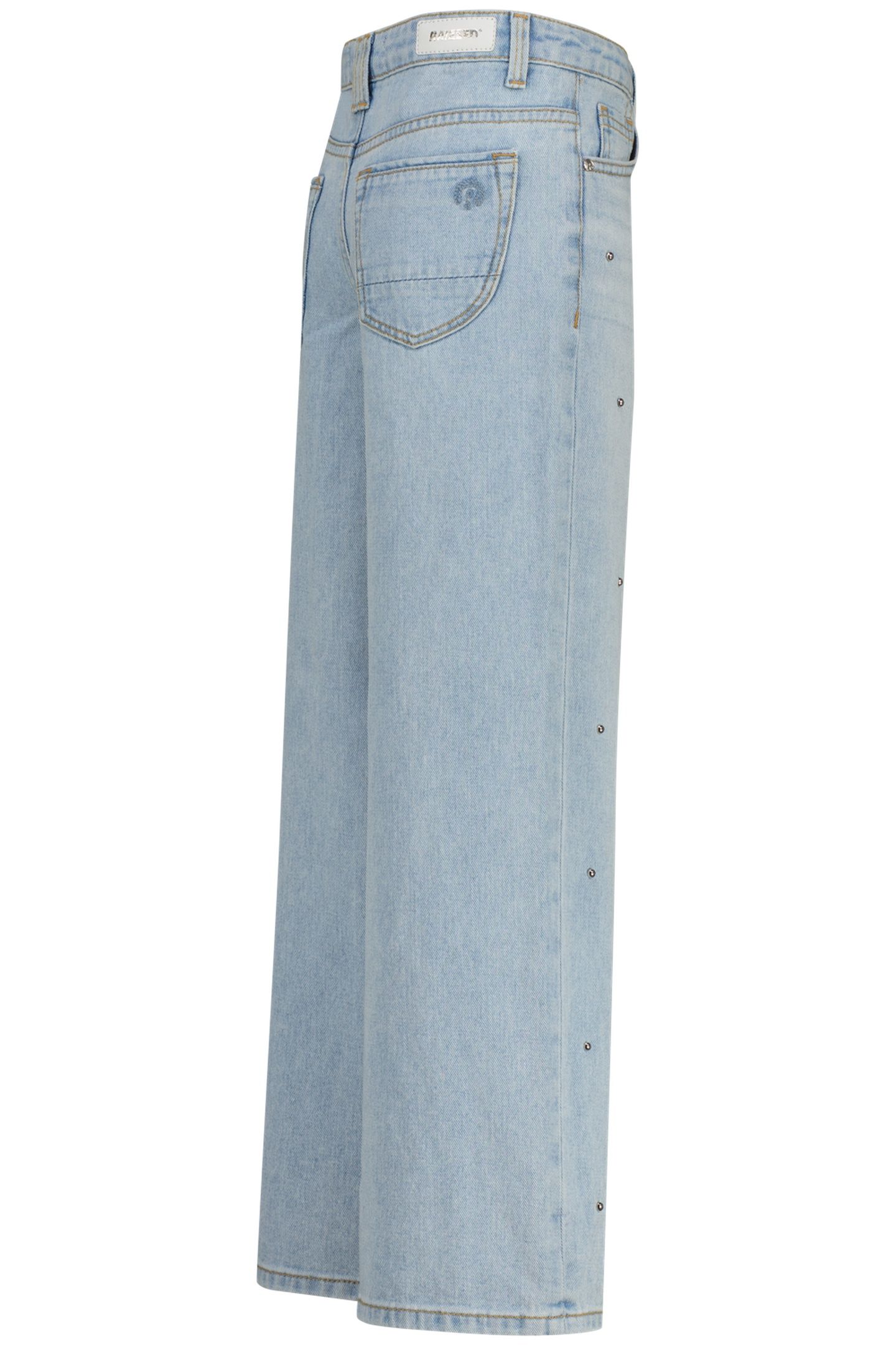 GIRLS MONACO STUD JEANS LIGHT BLUE STONE 3