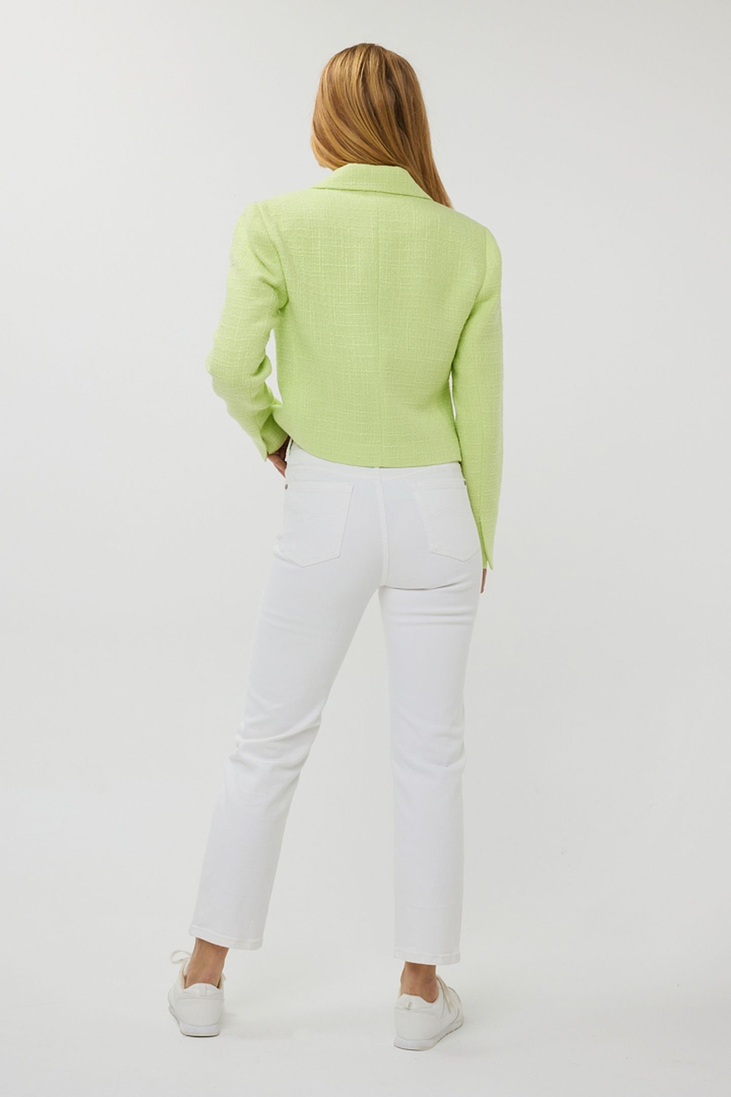 BLAZER DOUBLE BREASTED TWEED APPLE GREEN 2