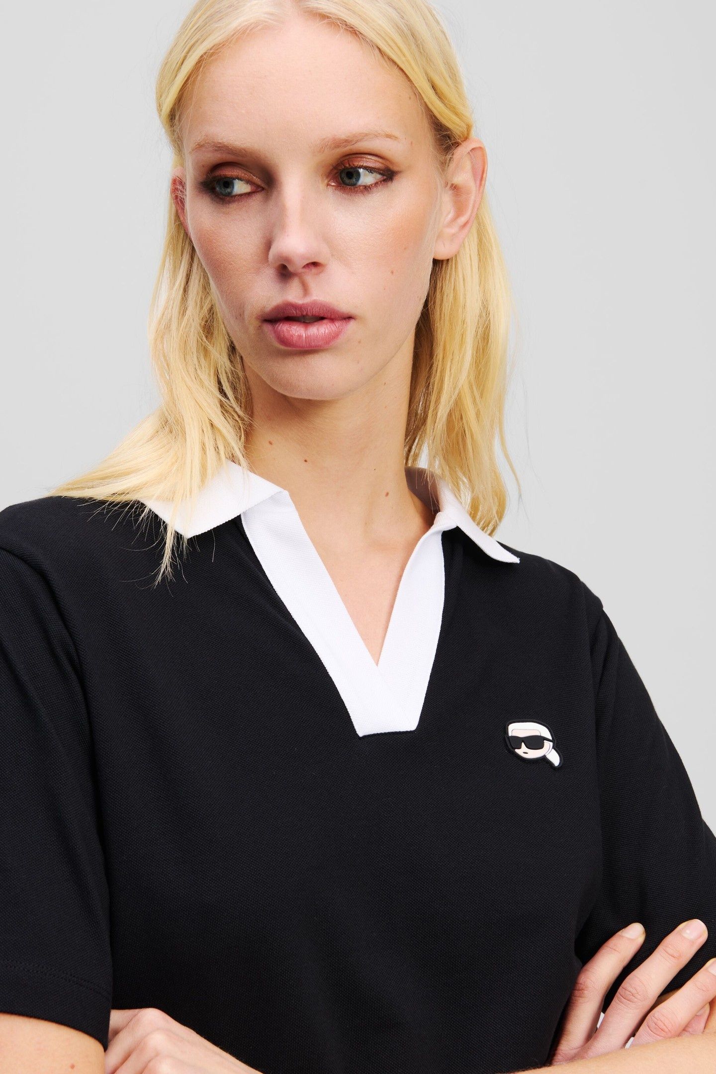 IKON PATCH POLO T-SHIRT BLACK 6