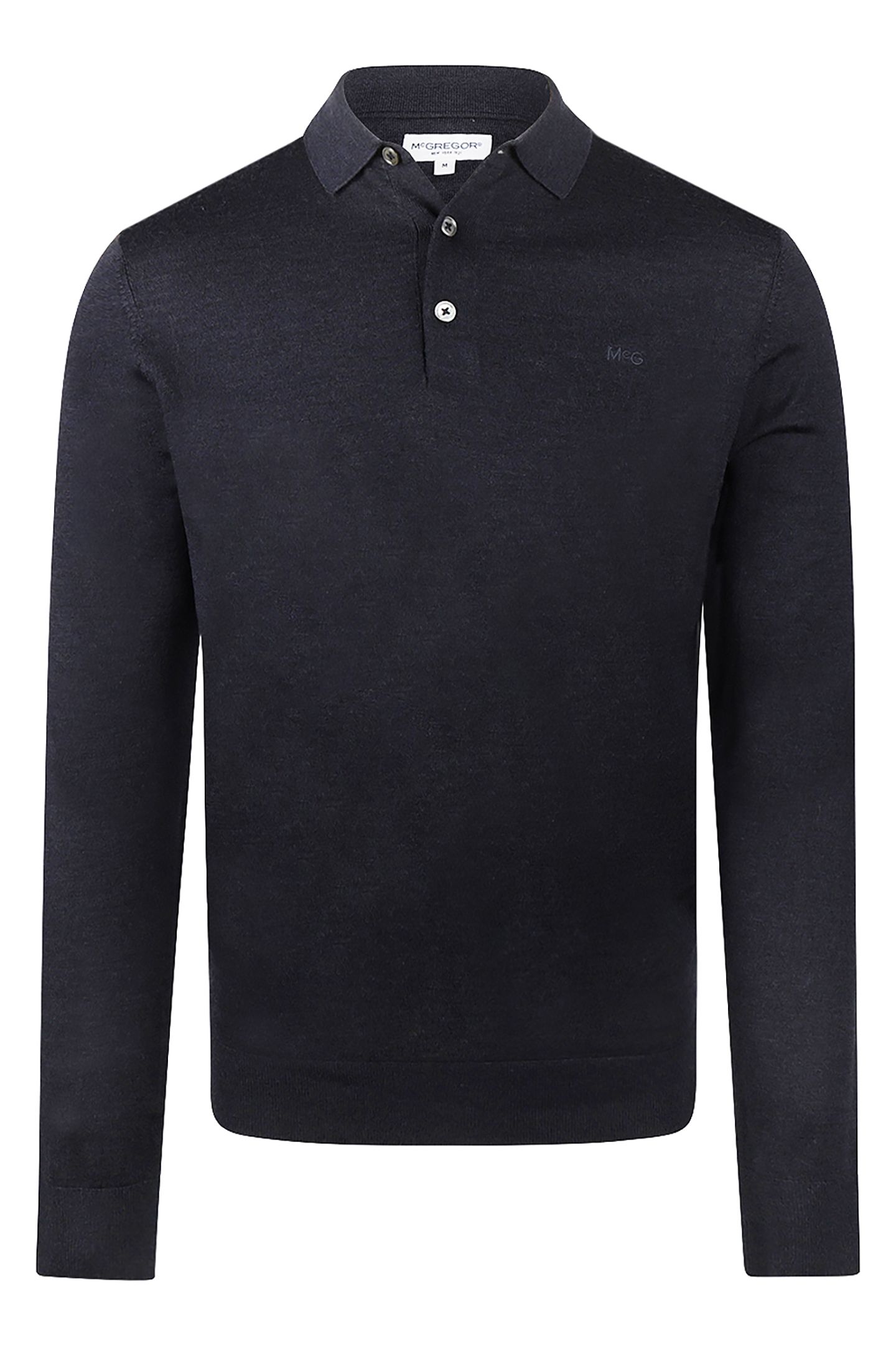 FINE MERINO POLO NAVY 2