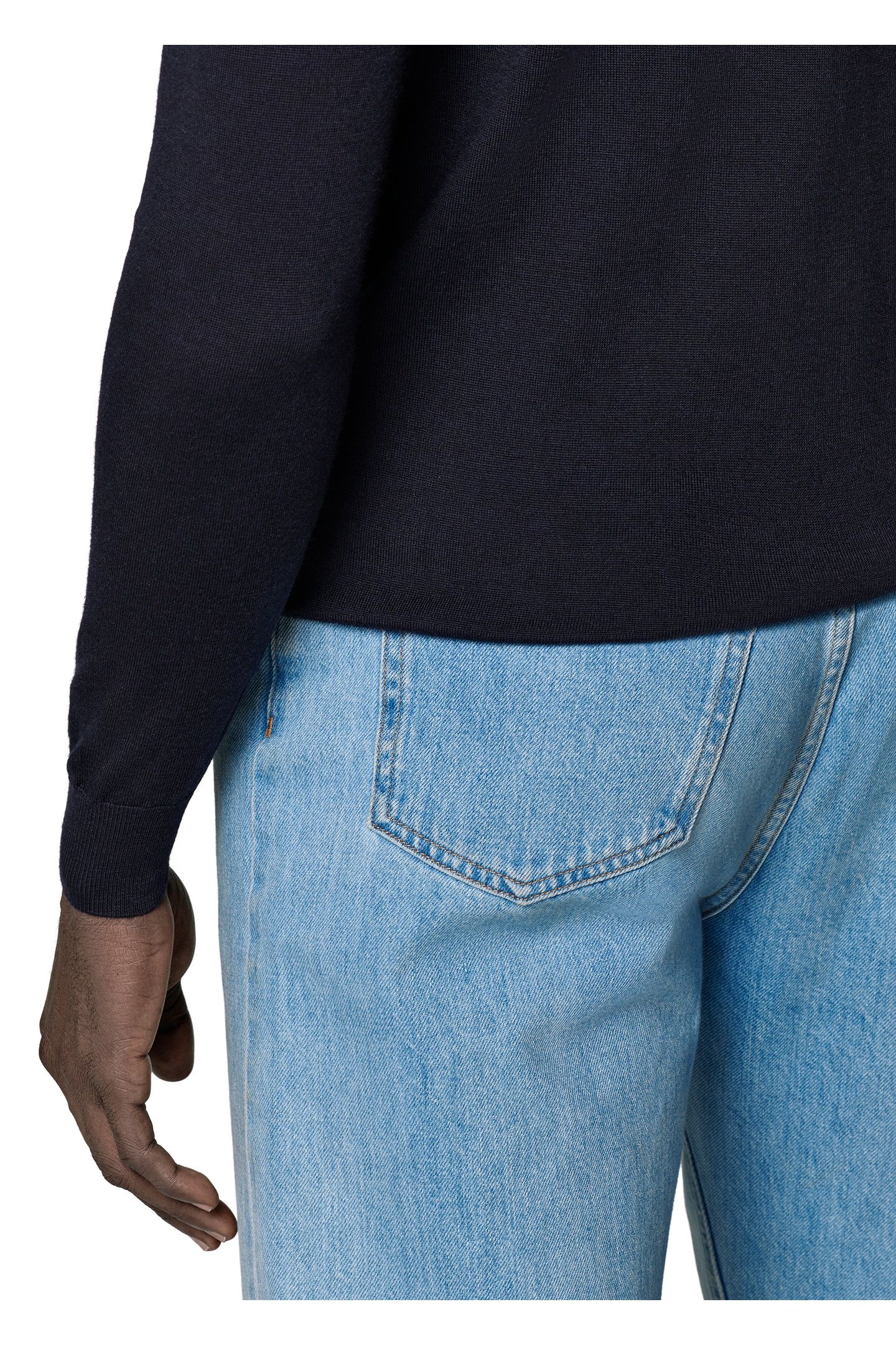 LSCREW MERINO NAVY CREW AND V NECK NAVY 5