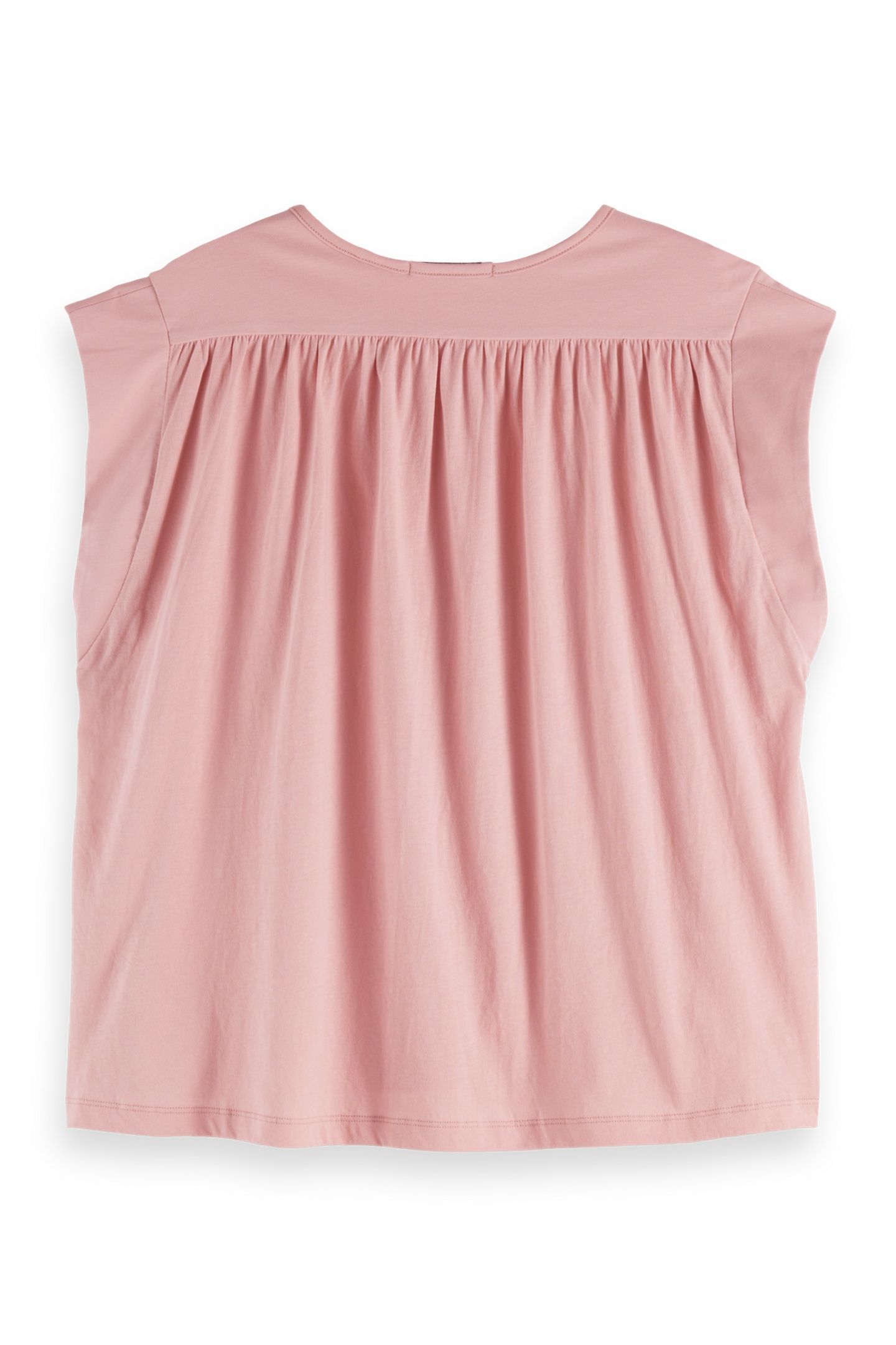 DRAPEY V-NECK T-SHIRT BURNISHED LILAC 5