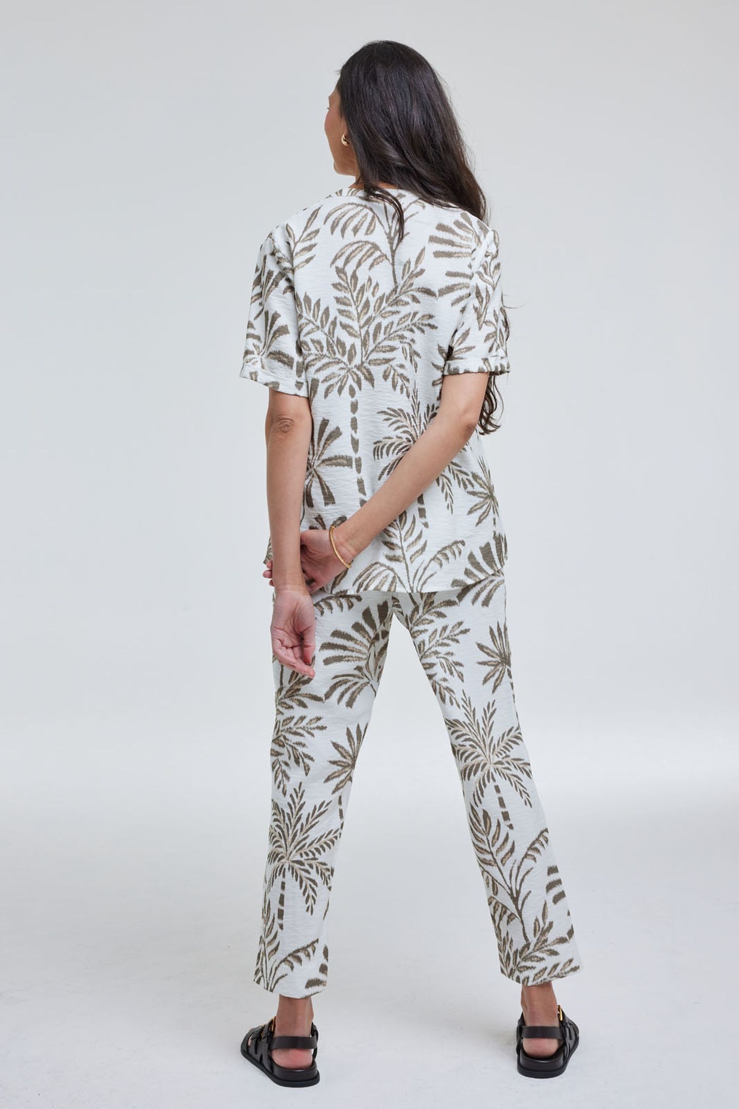 BLOUSE MOANA OFFWHITE PALMER PRINT 3