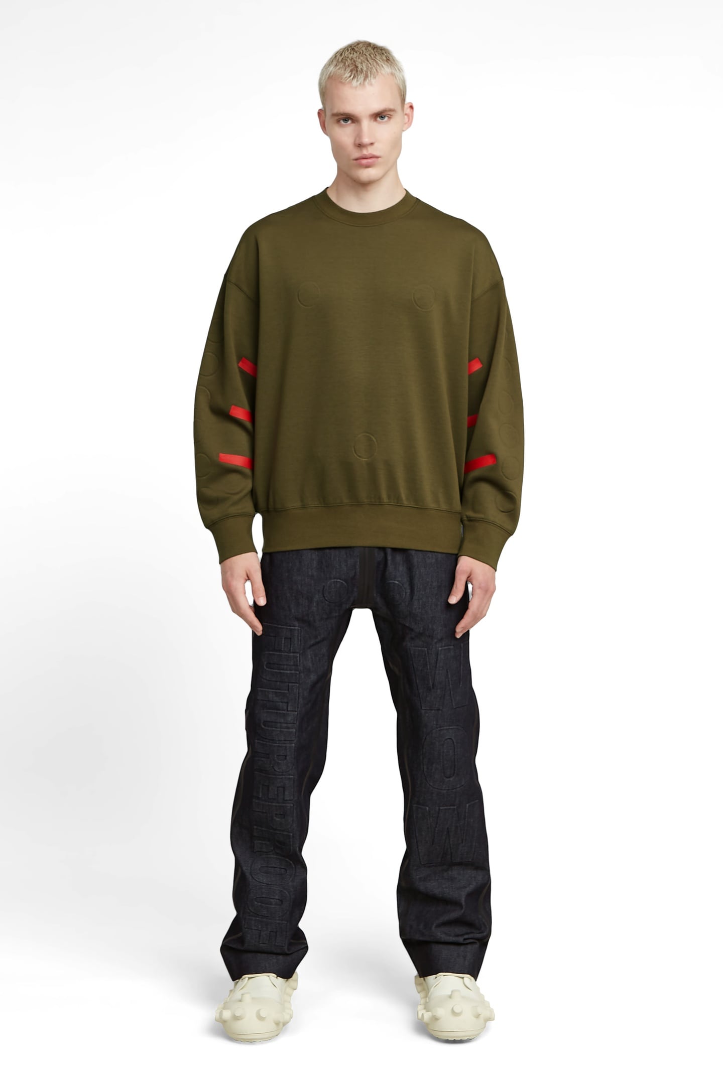 GSXWVB OVERSIZED SWEAT ARMY GREEN 1