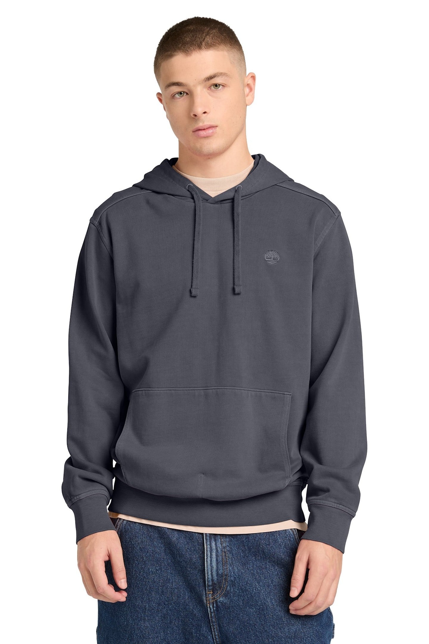 GARMENT DYE HOODIE DARK GREY 1
