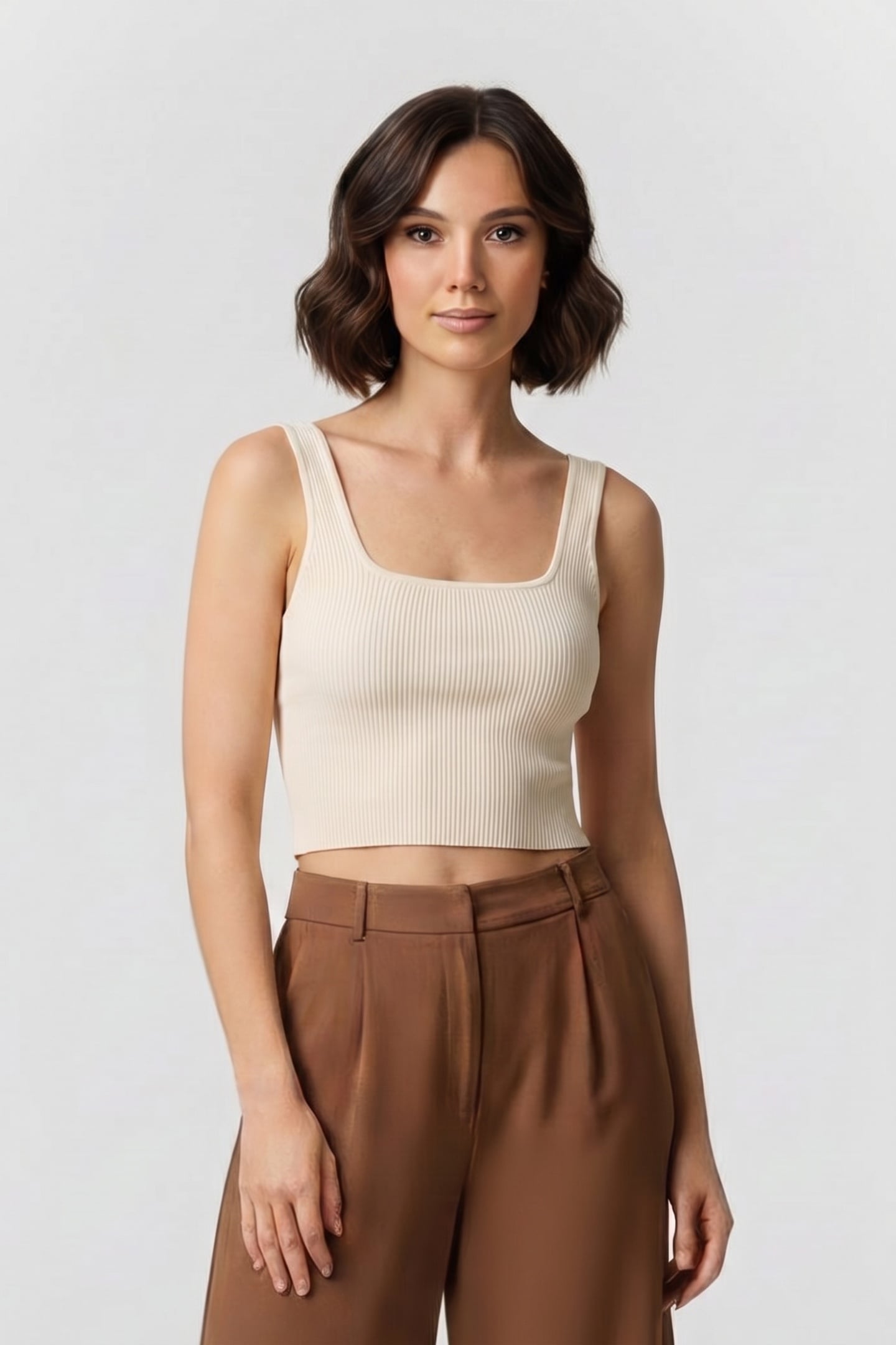 LA ARI TANK BEIGE 1
