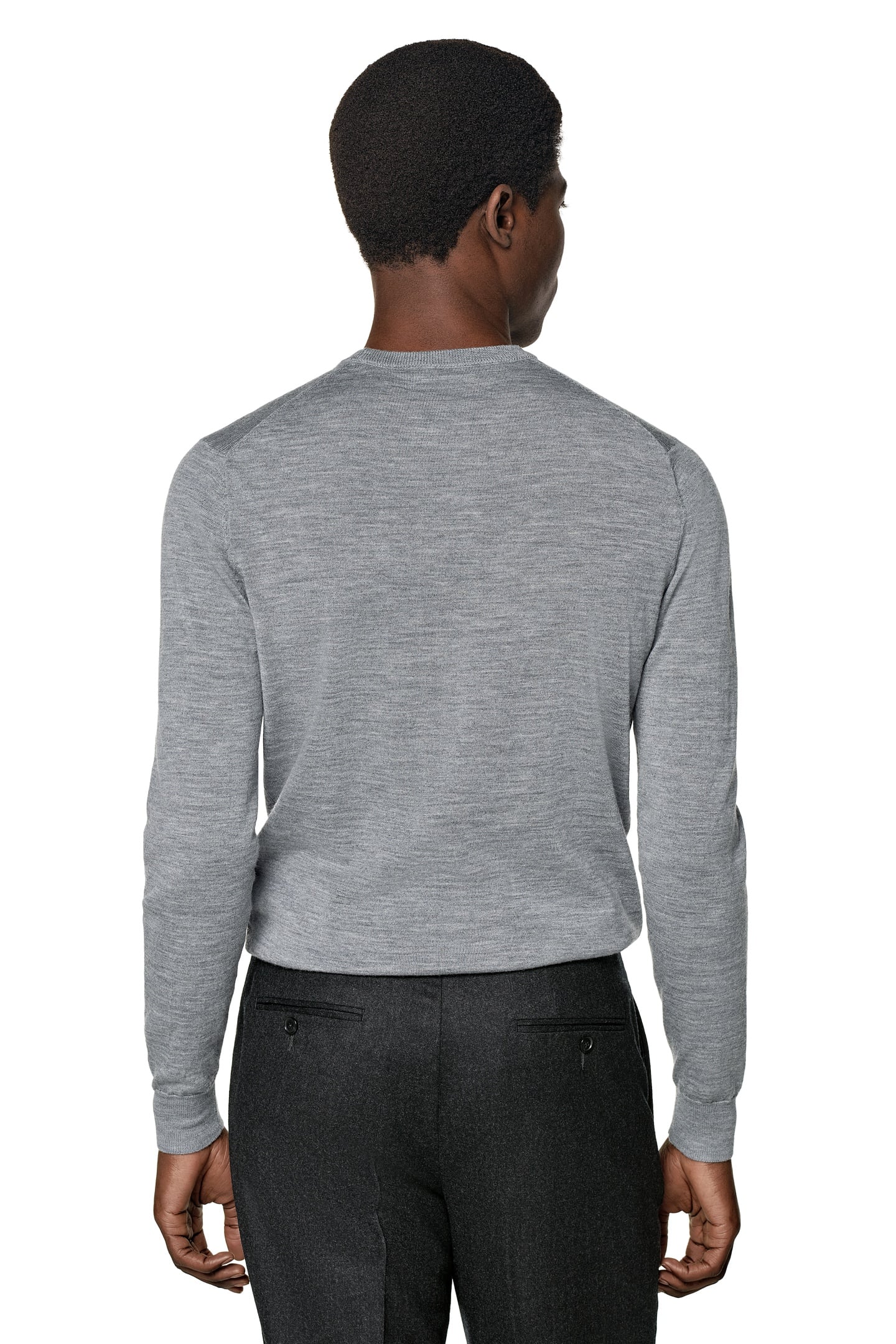 LSCREW MERINO GREY CREW AND V NECK GREY 4