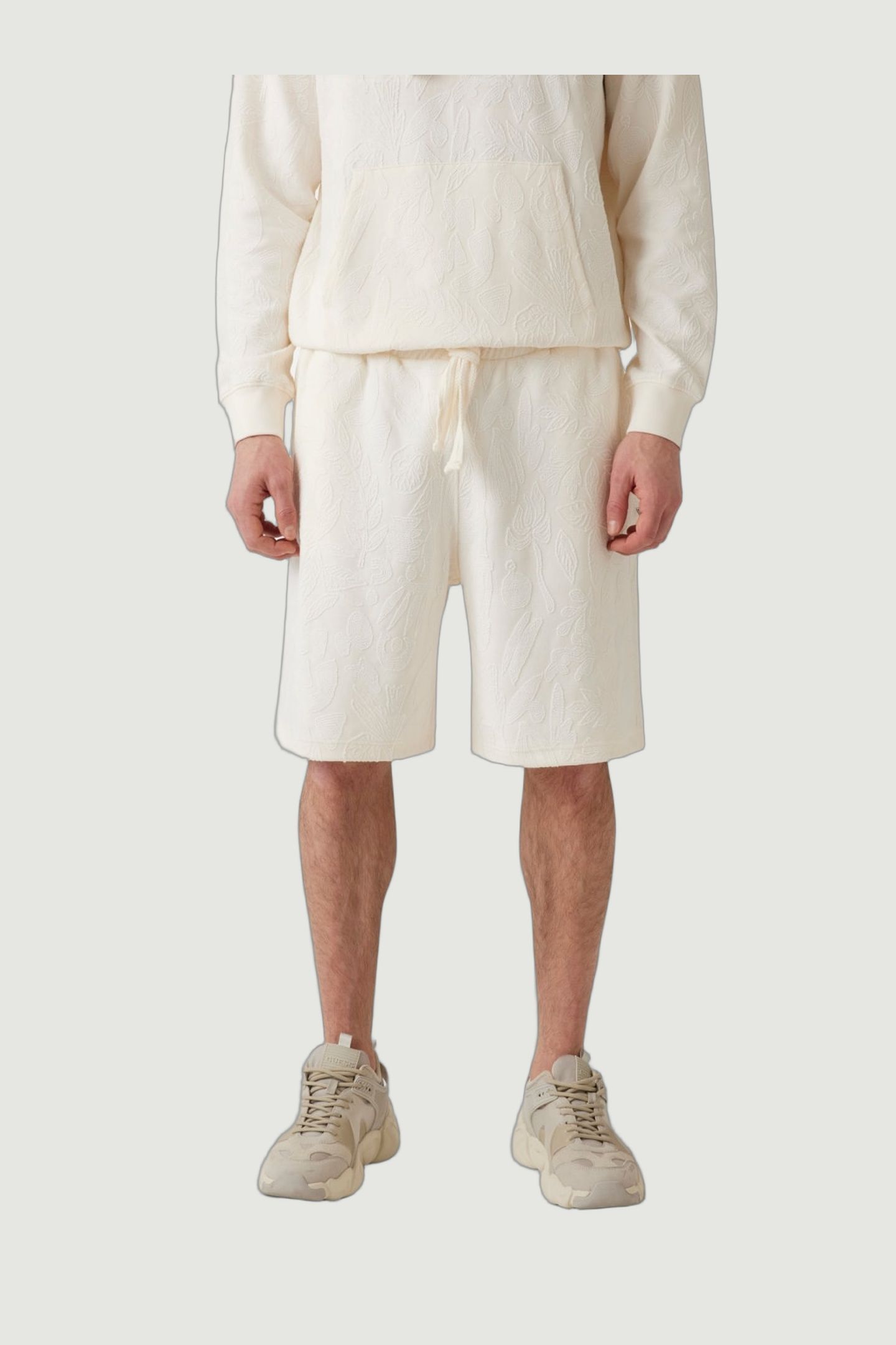 GUESS ECO JACQUARD SHORTS PEARL WHITE PRIMITIV 1