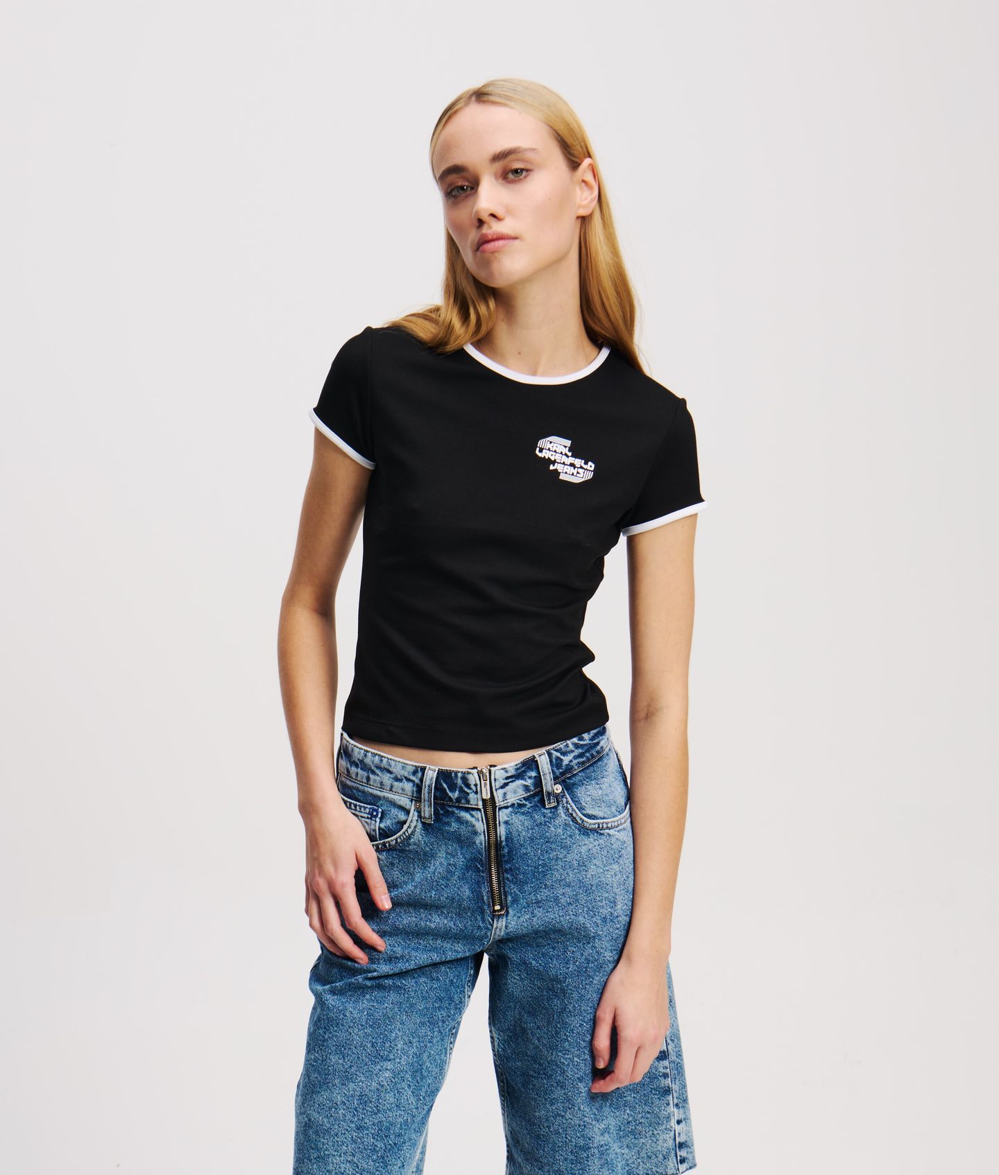 KLJ CAP SLEEVE TOP BLACK 1