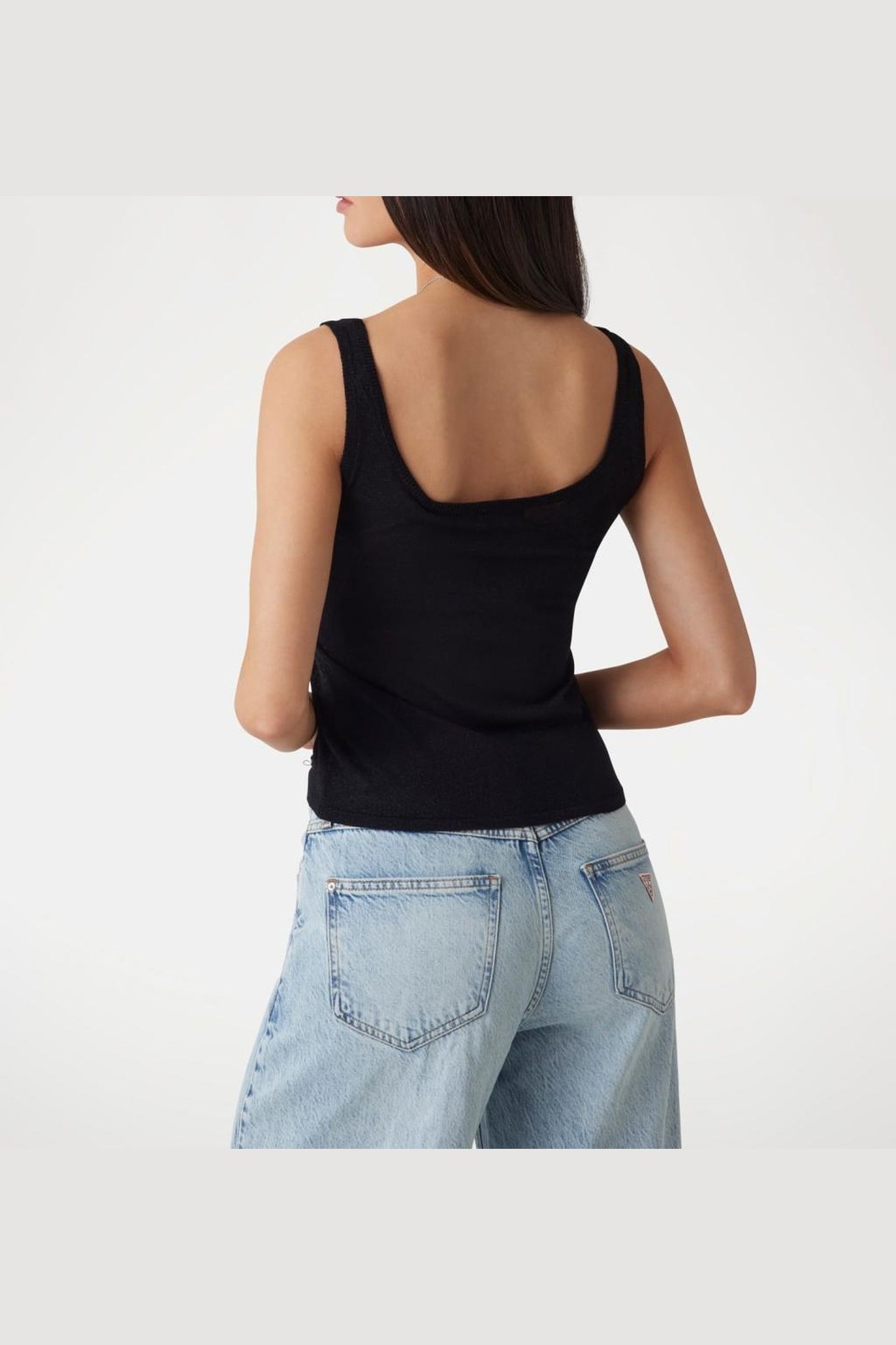GUESS ECO NELLIE TANK TOP SWTR JET BLACK A996 2