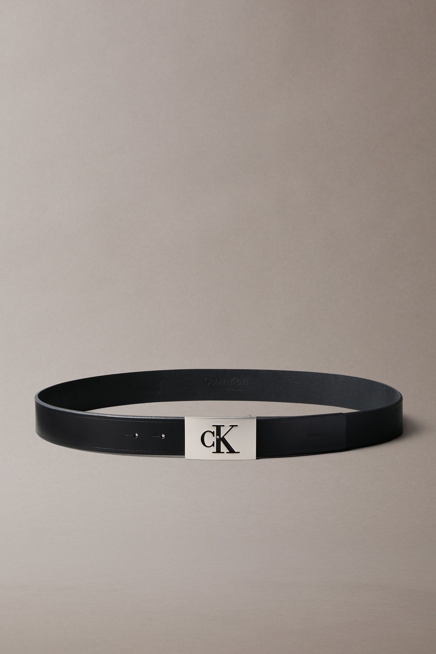 SSNL MONO PLAQUE 35MM BELT BLACK/PEWTER 2