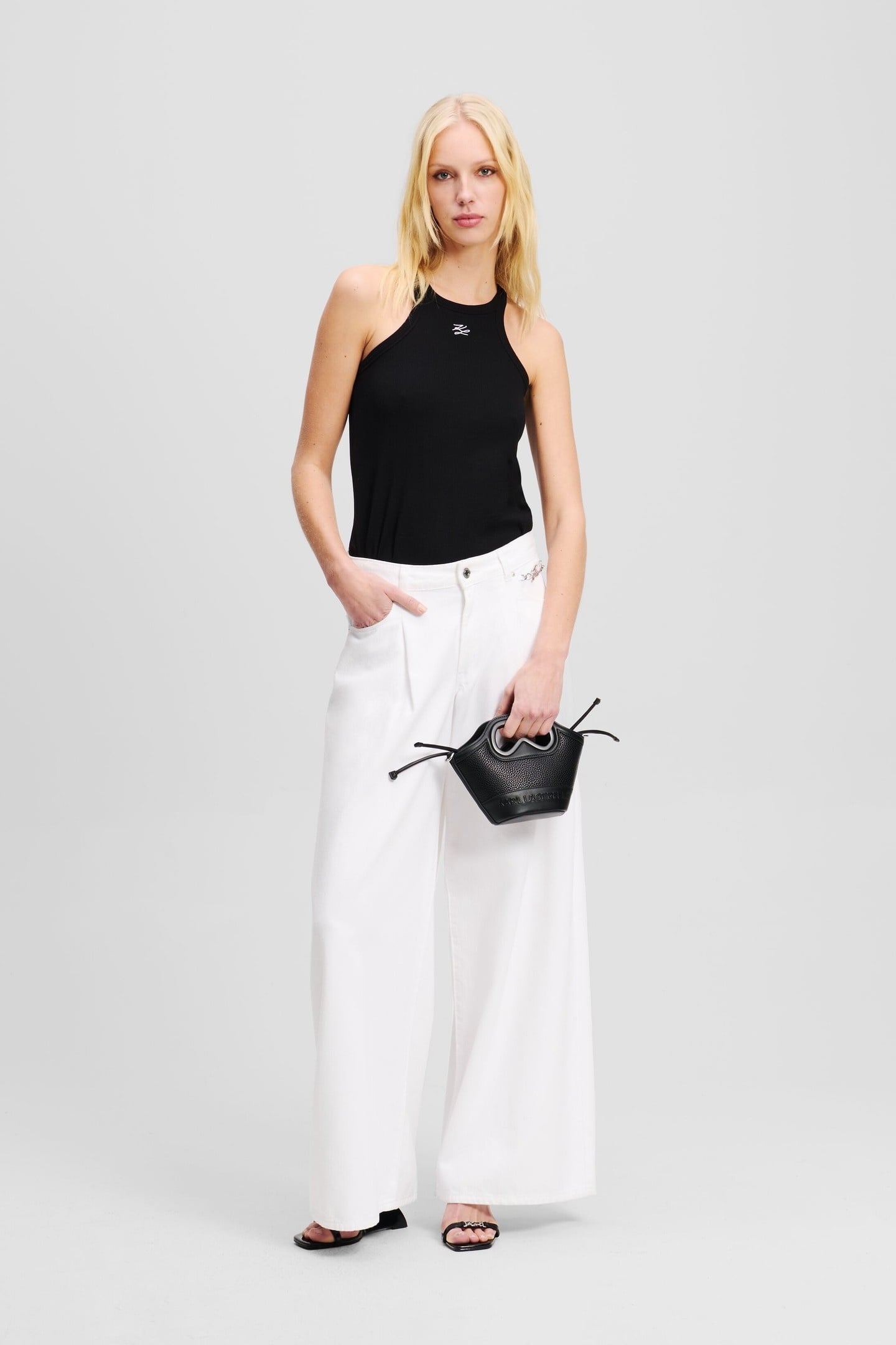 WIDE LEG WHITE DENIM PANTS WHITE DENIM 6