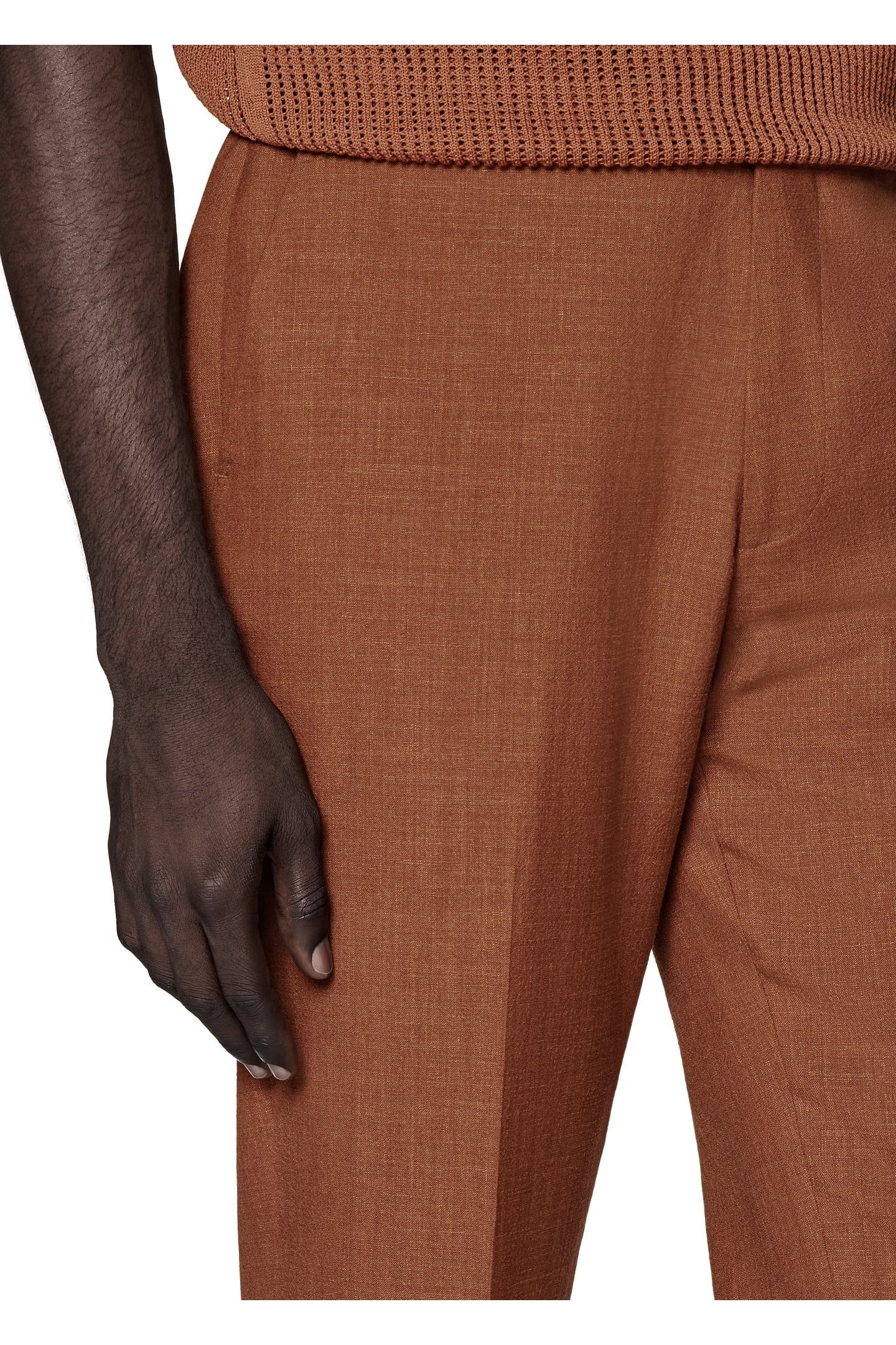 HAVANA-DARK ORANGE-WOOL SILK LINEN NESTED SUITS DARK ORANGE 10