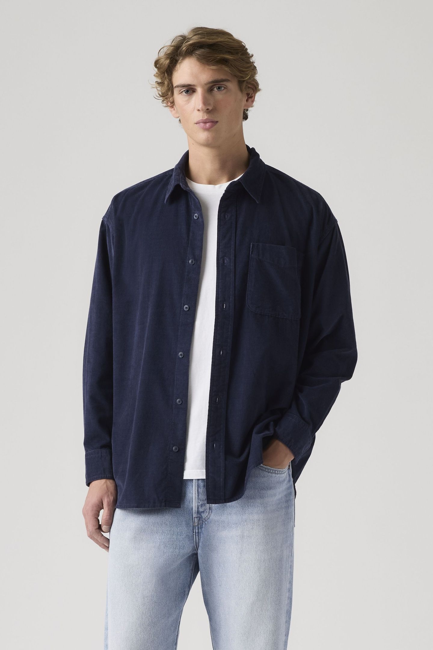 LOOSE BUTTON UP NAVY BLAZER 1