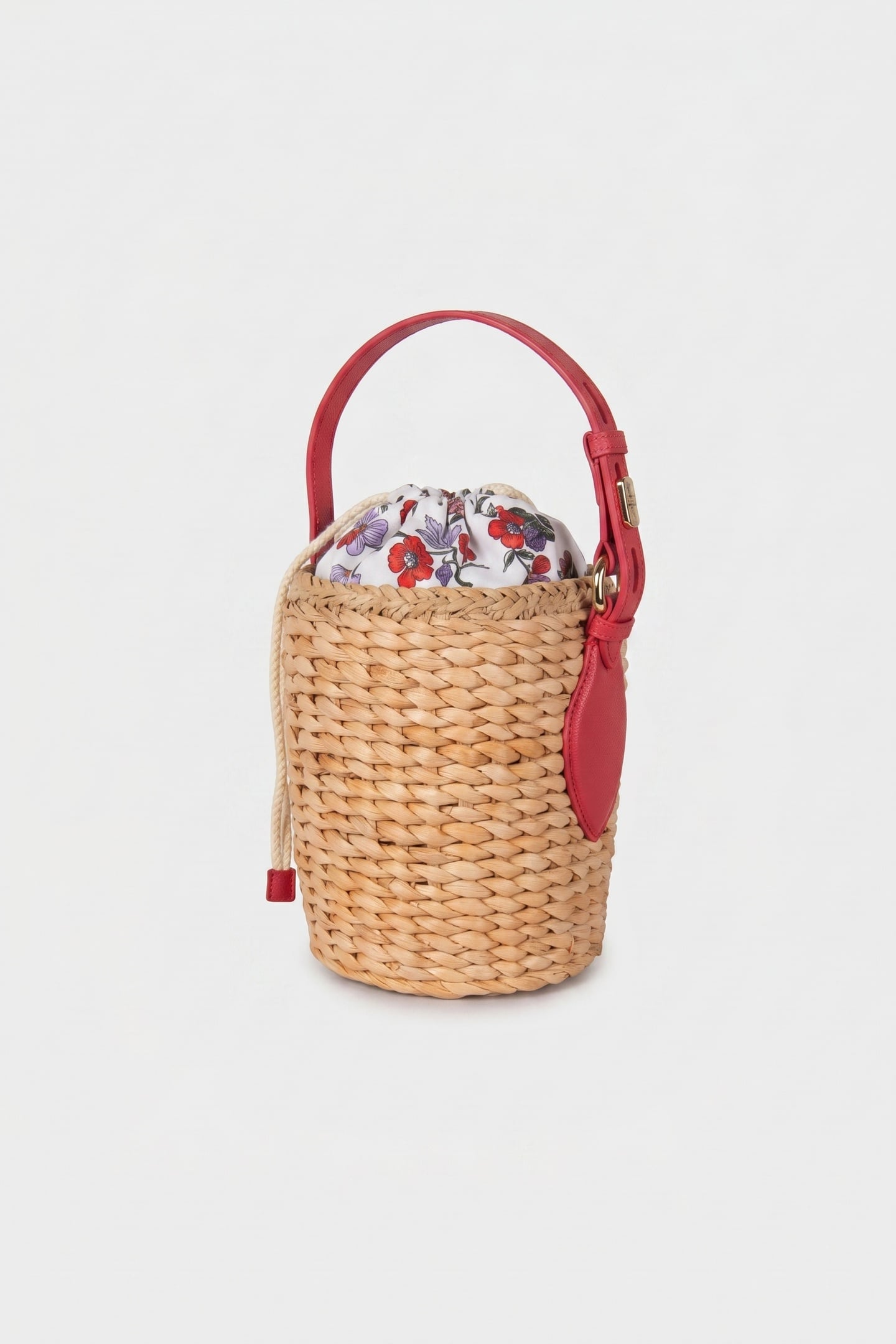 DANAE MINI ROUND BUCKET BAG FLAME RED 2