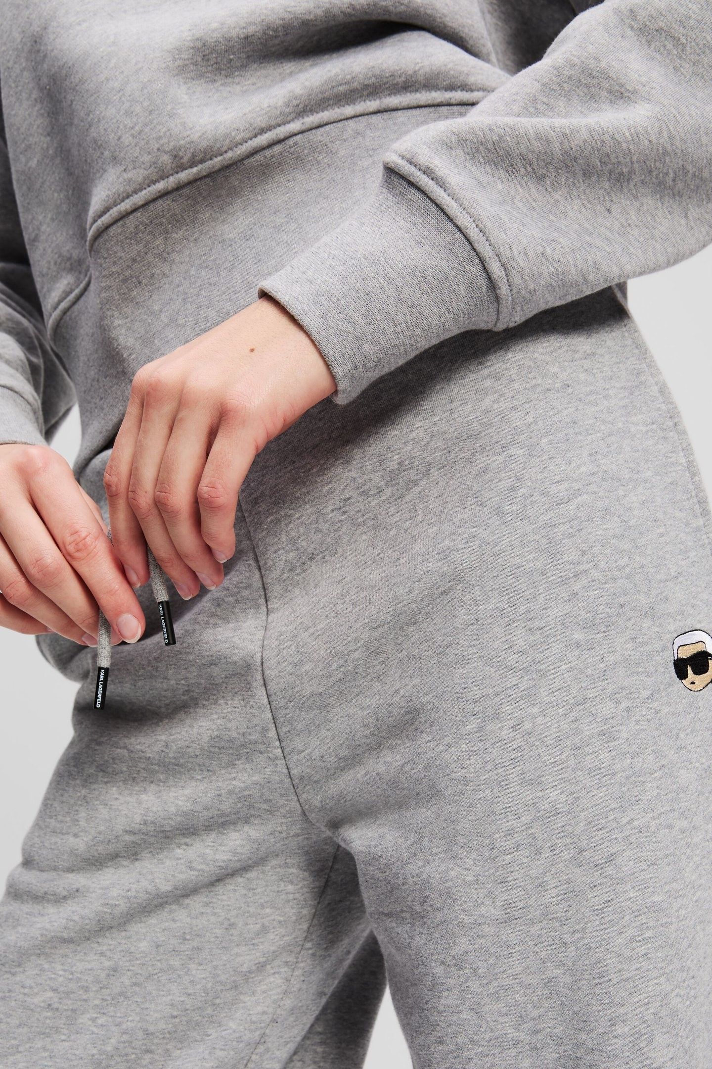 IKON WIDE LEG SWEATPANTS LIGHT GREY MELANGE 7