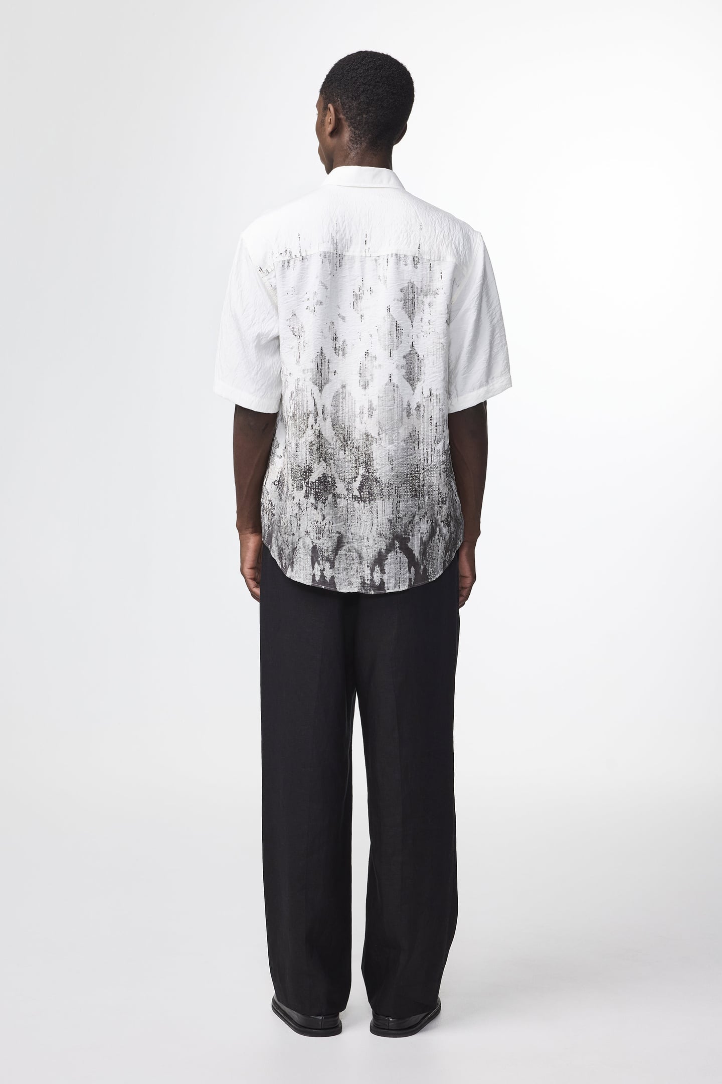 QUINSY SS 5971 SHORT SLEEVE BLACK PRINT 3
