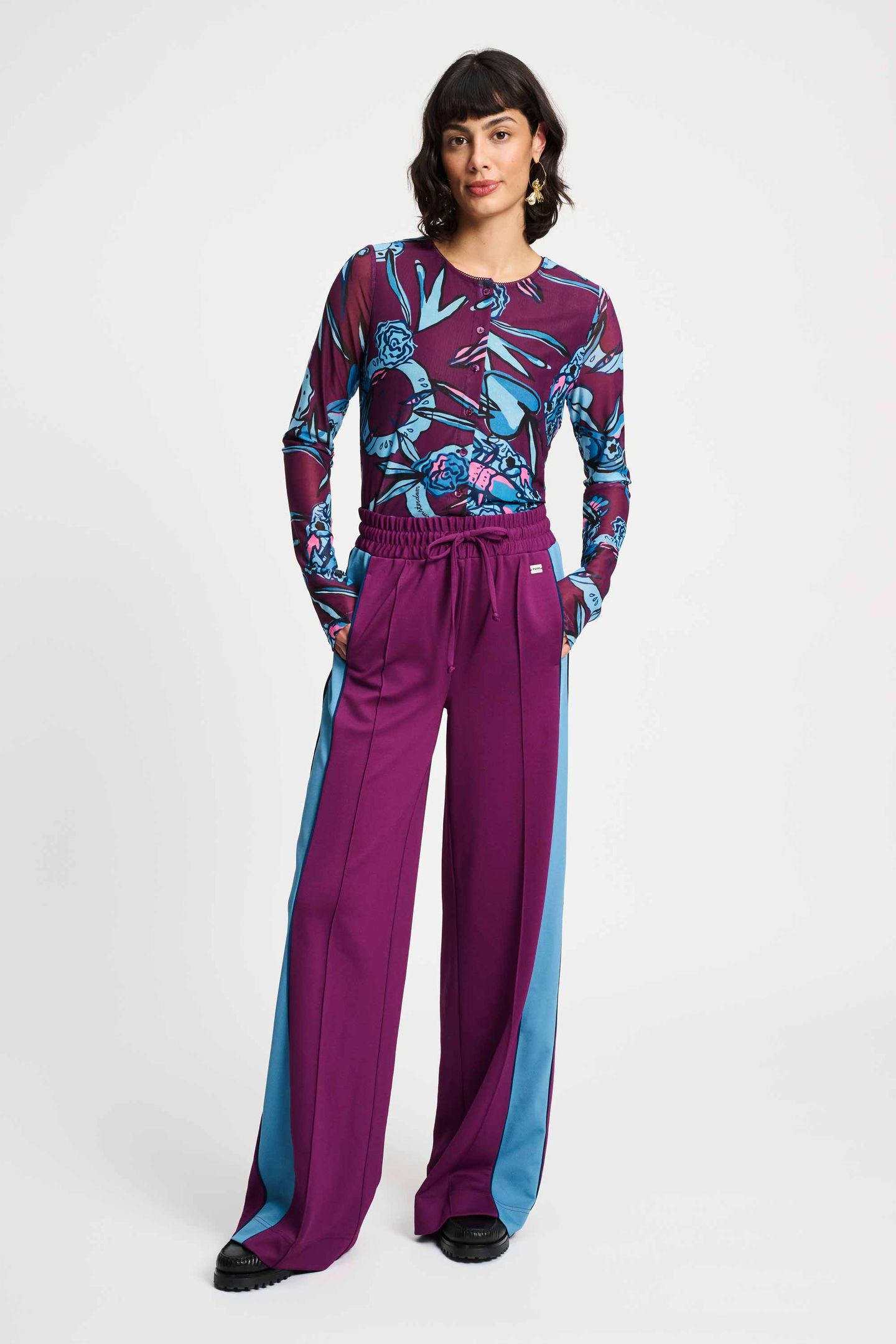 PANTS - COLOURBLOCK PLUM 2