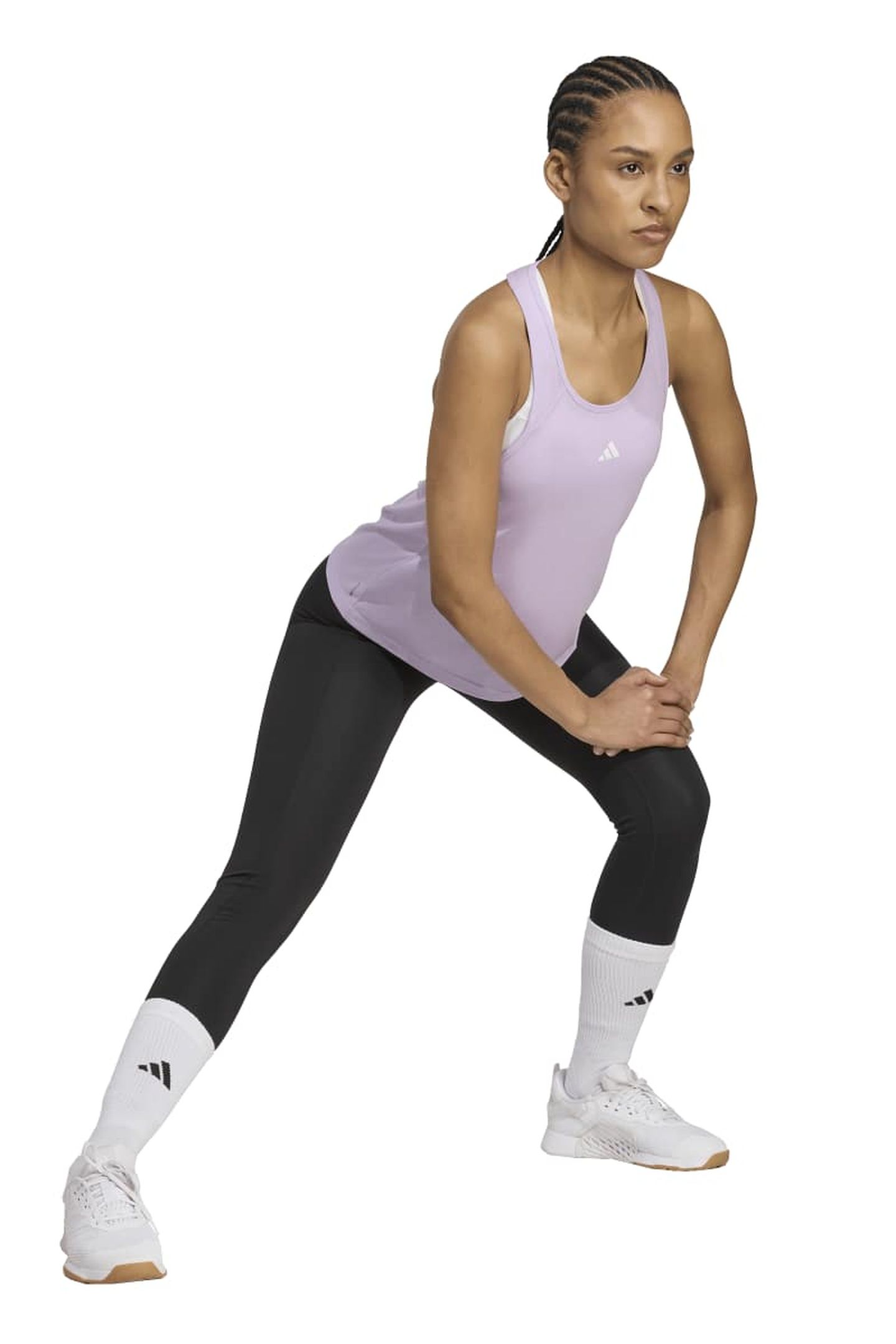 PERFORMANCE ADIDAS WORKOUT ESSENTIALS MINIMAL BRANDING RACER 3
