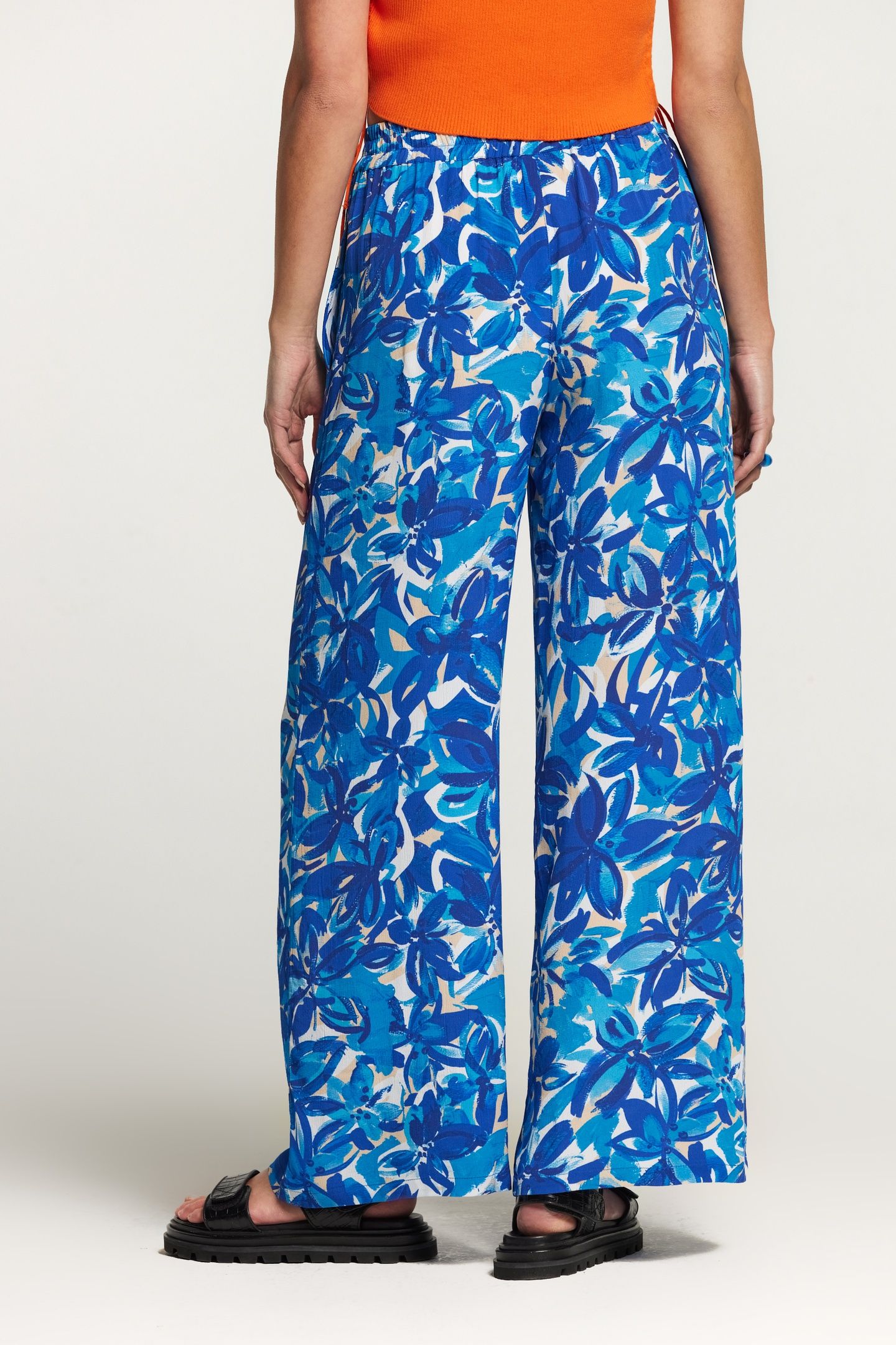 TOBAGO TROUSERS PAINTED FLOWER SPORTS BLUE 5