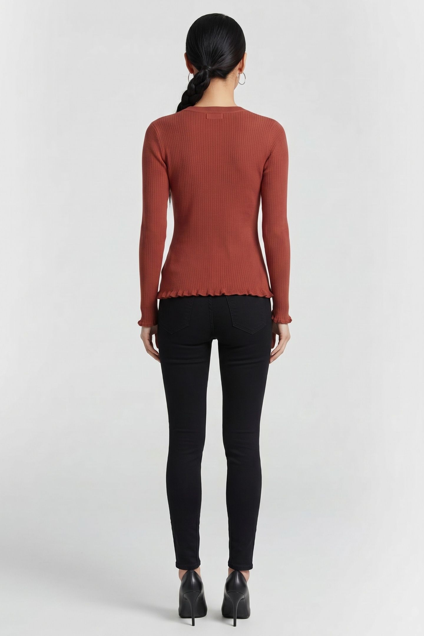 LANG KNIT TOP RED 2