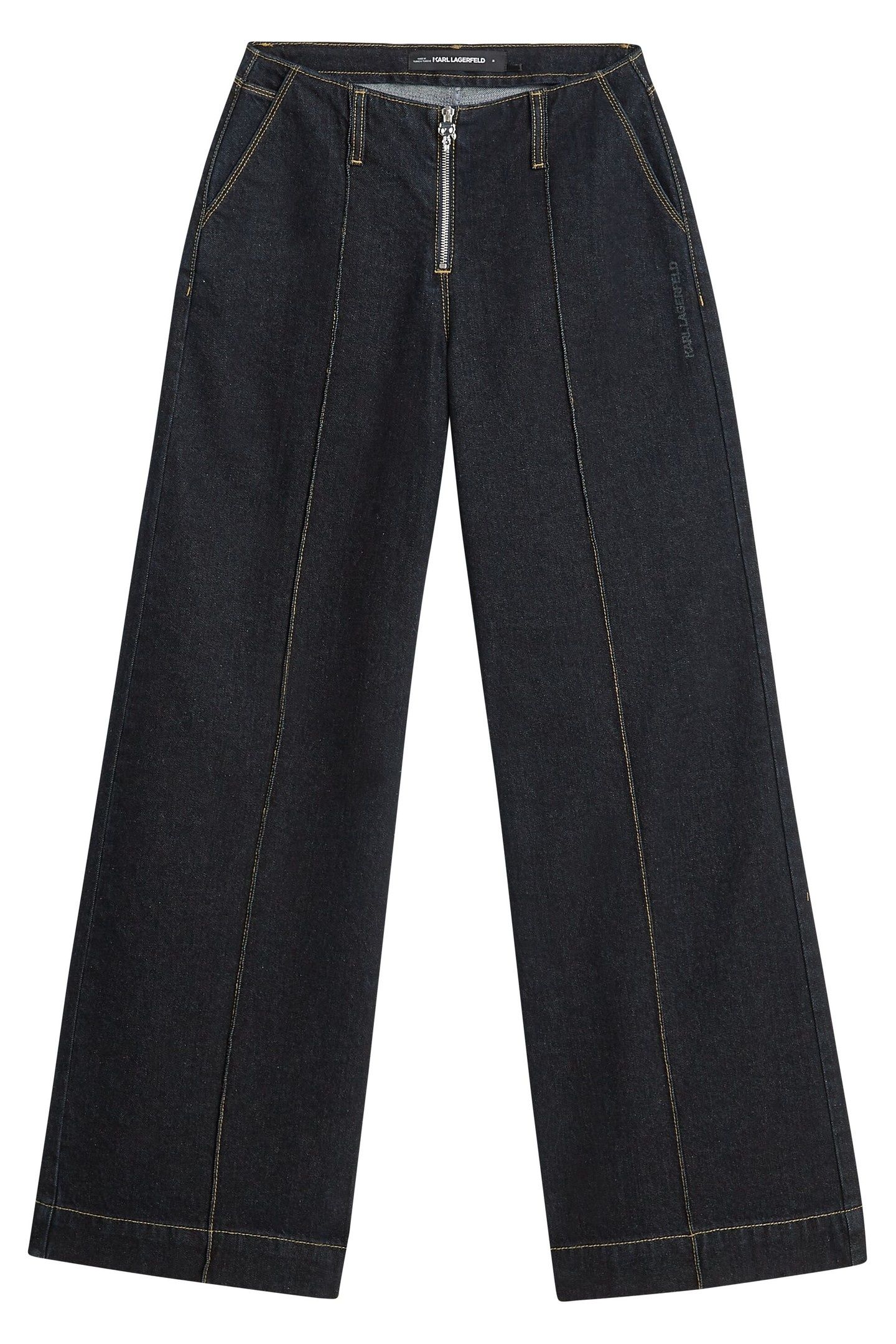 IKON PATCH WIDE DENIM PANTS DARK BLUE 6
