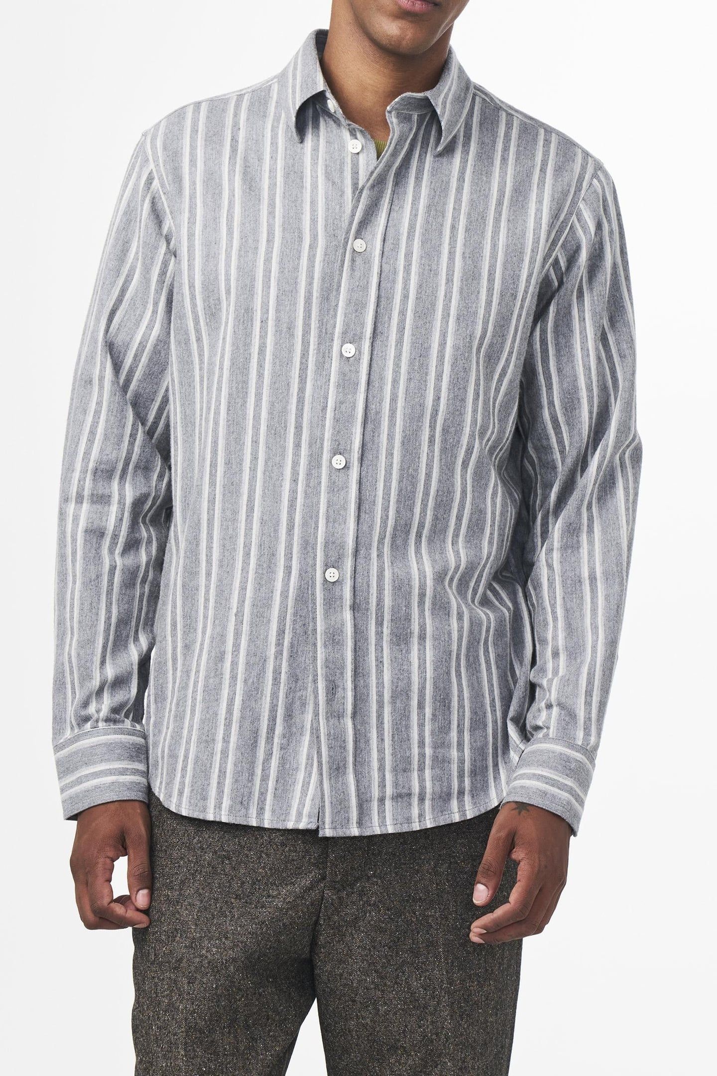 COLBY 5332 SHIRTS GREY STRIPE 1
